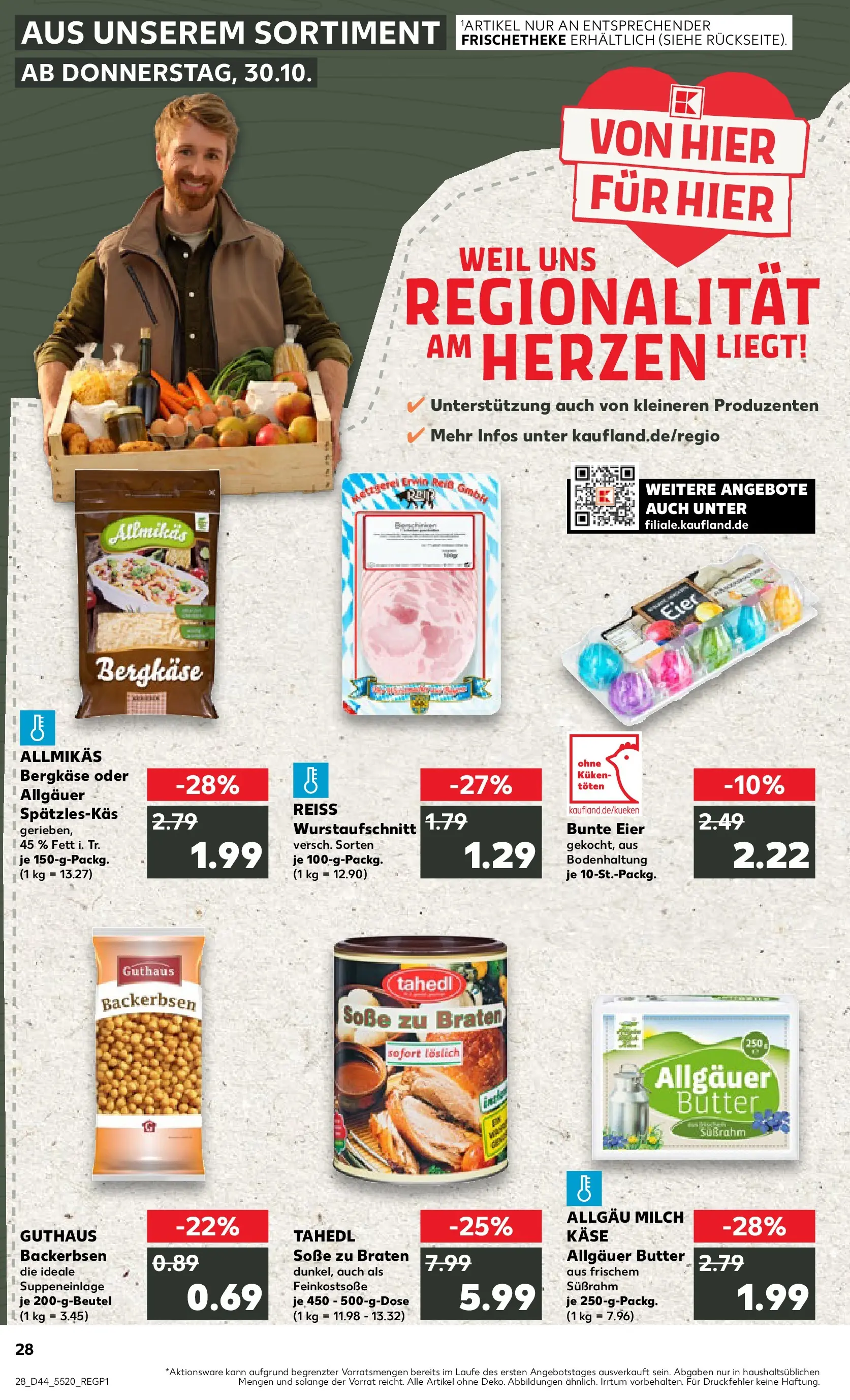 Prospekt Kaufland ab 03.11.2025 » Angebote Online zum Blättern | Seite: 28 | Produkte: Milch, Käse, Eier, Soße