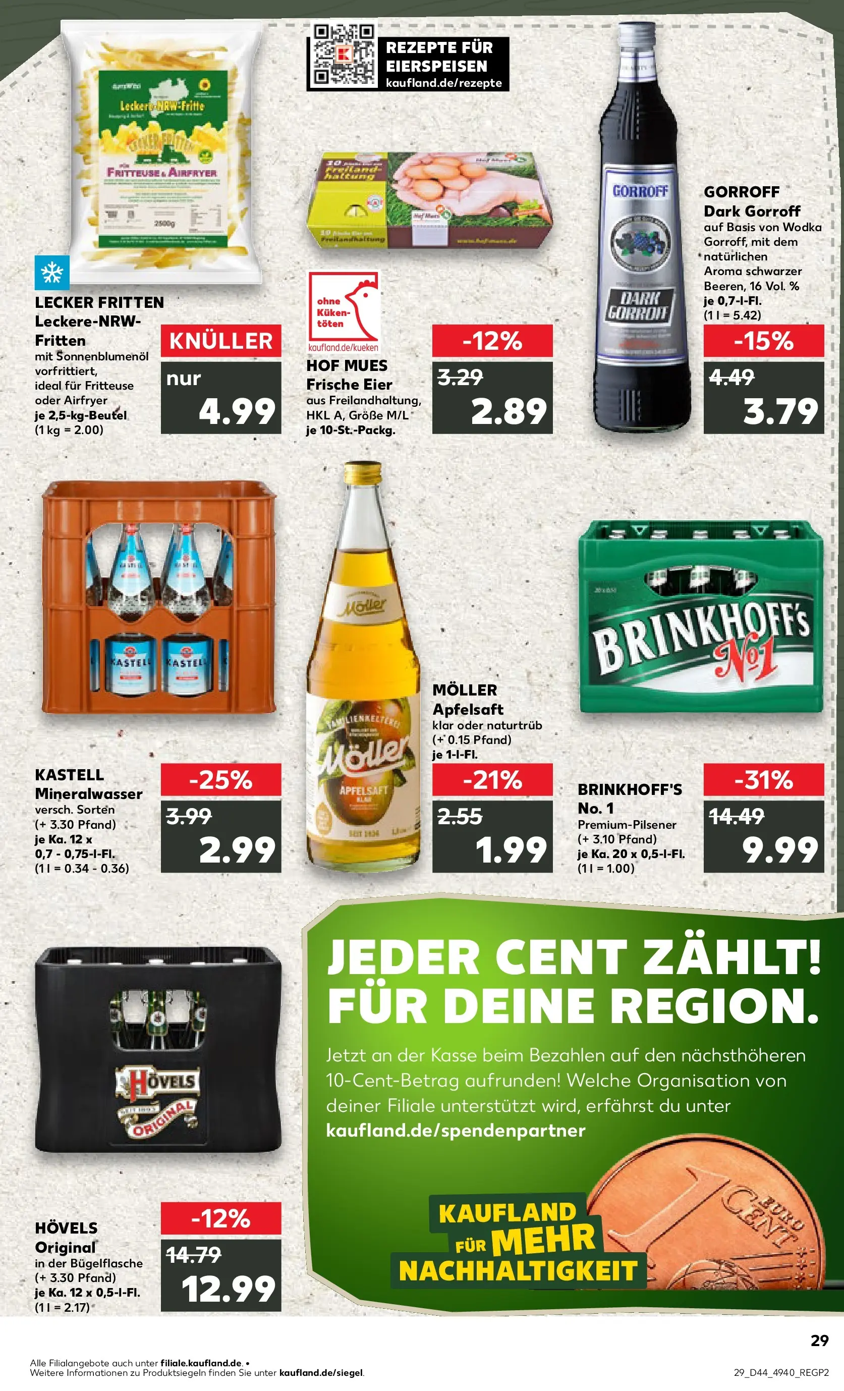 Prospekt Kaufland ab 03.11.2025 » Angebote und Werbung Online | Seite: 29 | Produkte: Eier, Sonnenblumenol, Fritteuse, Wodka Prospekt Kaufland ab 03.11.2025 » Angebote Online zum Blättern | Seite: 29 | Produkte: Eier, Sonnenblumenol, Fritteuse, Wodka