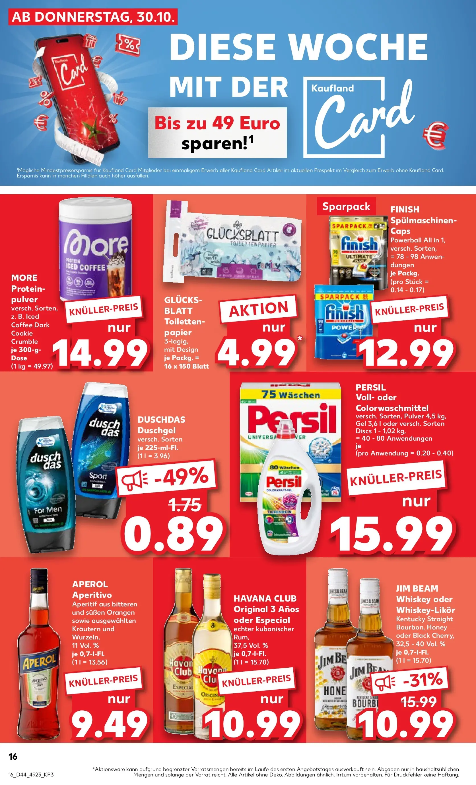 Prospekt Kaufland ab 03.11.2025 » Angebote Online zum Blättern | Seite: 16 | Produkte: Orangen, Duschgel, Aperol, Toilettenpapier