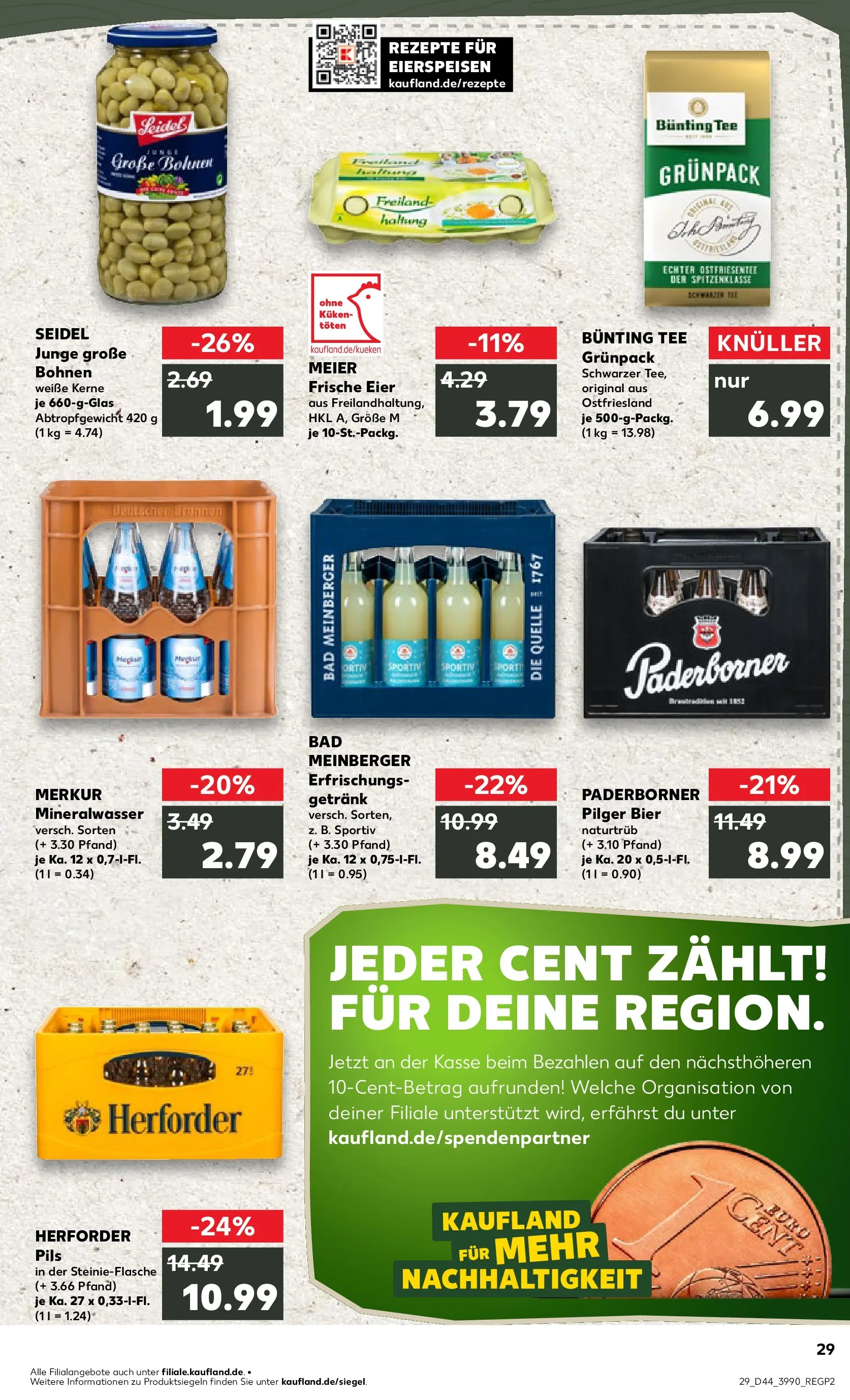Prospekt Kaufland ab 03.11.2025 » Angebote und Werbung Online | Seite: 29 | Produkte: Bier, Bad, Mineralwasser, Tee Prospekt Kaufland ab 03.11.2025 » Angebote Online zum Blättern | Seite: 29 | Produkte: Bier, Bad, Mineralwasser, Tee