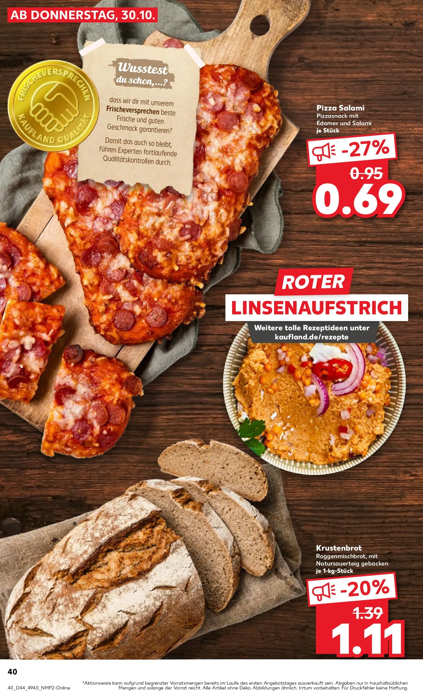 Prospekt Kaufland ab 03.11.2025 » Angebote und Werbung Online | Seite: 40 | Produkte: Edamer, Salami, Pizza Prospekt Kaufland ab 03.11.2025 » Angebote Online zum Blättern | Seite: 40 | Produkte: Edamer, Salami, Pizza