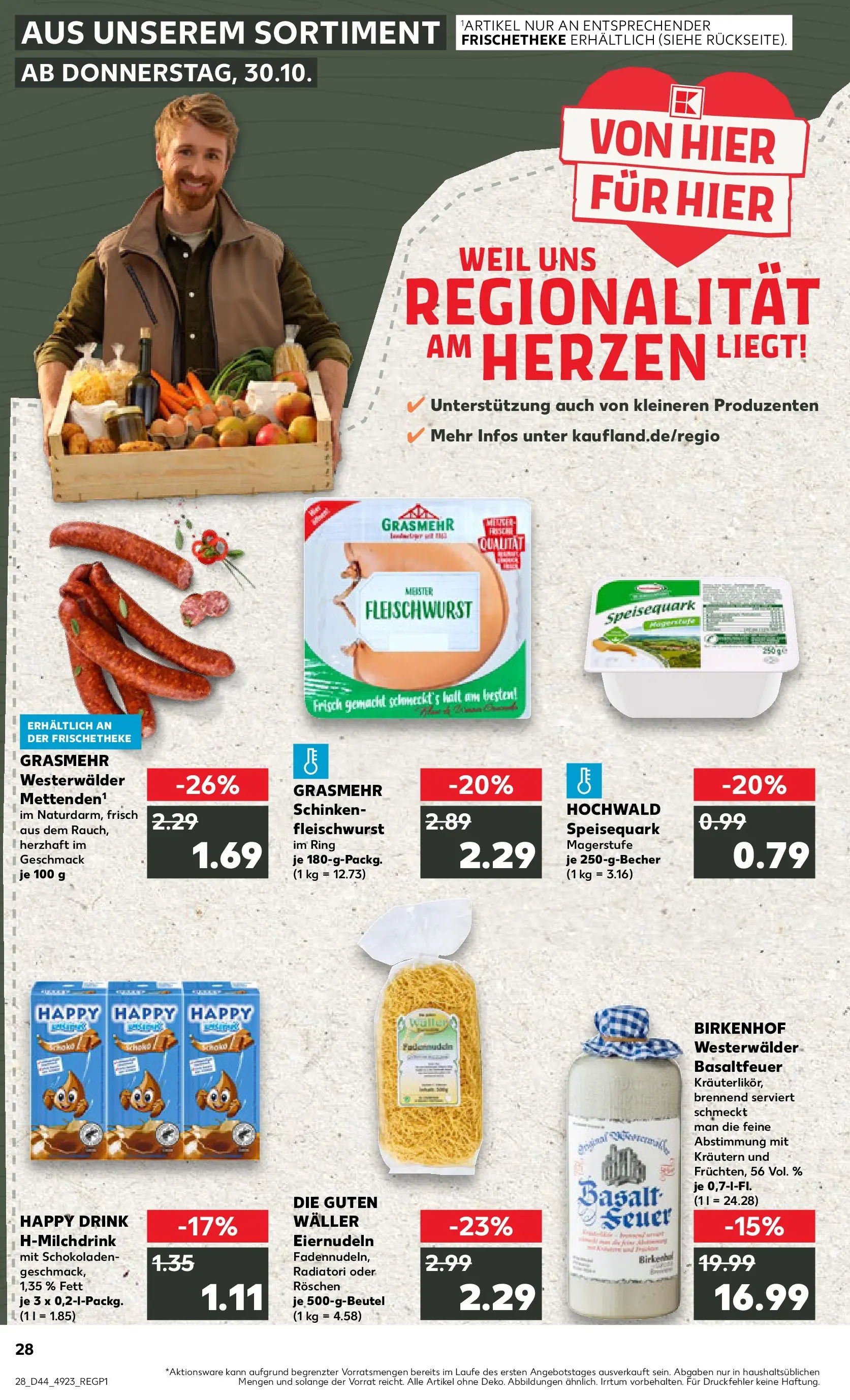 Prospekt Kaufland ab 03.11.2025 » Angebote Online zum Blättern | Seite: 28 | Produkte: Quark, Pasta, Schinken, Speisequark