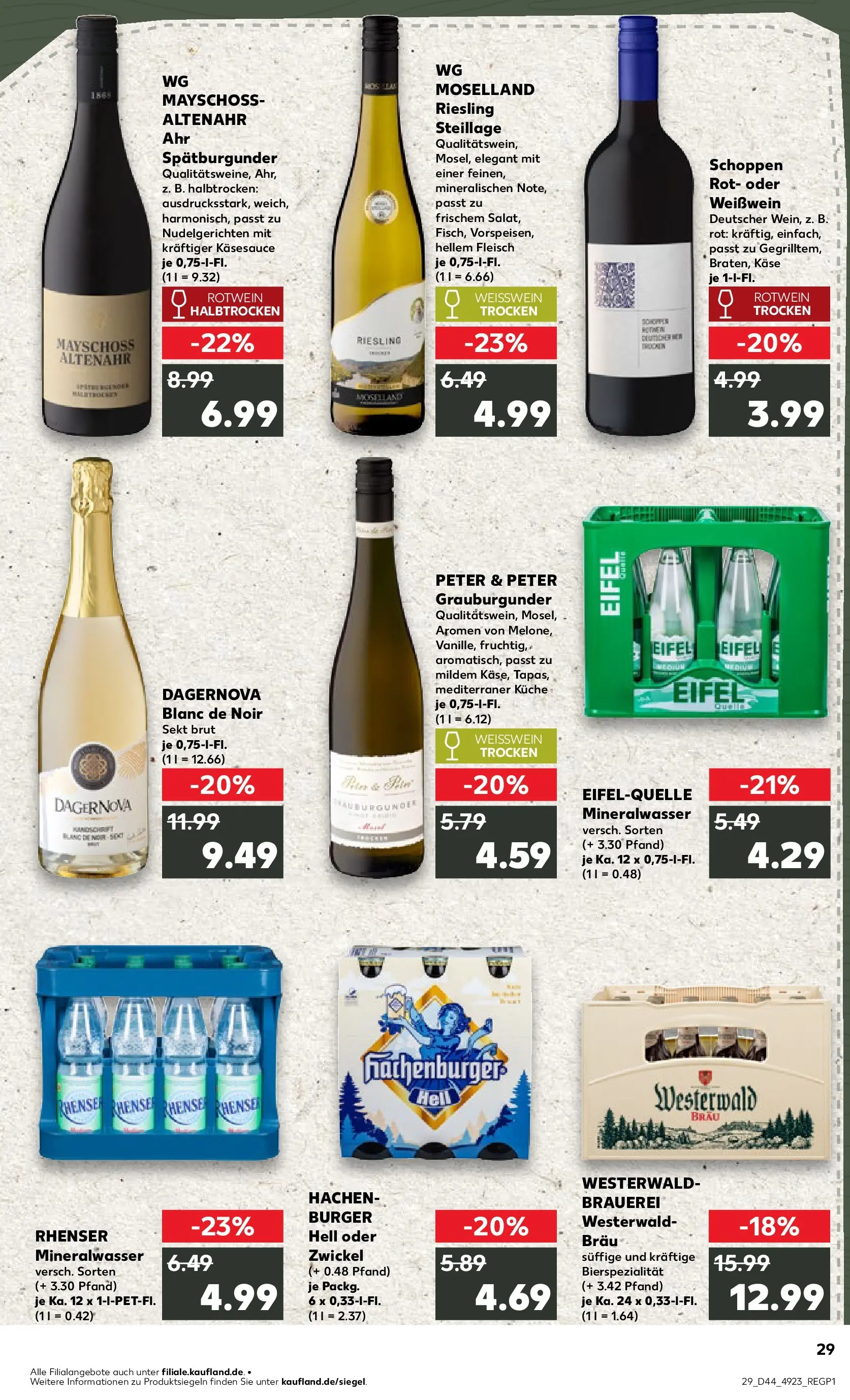 Prospekt Kaufland ab 03.11.2025 » Angebote Online zum Blättern | Seite: 29 | Produkte: Käse, Weißwein, Küche, Fleisch