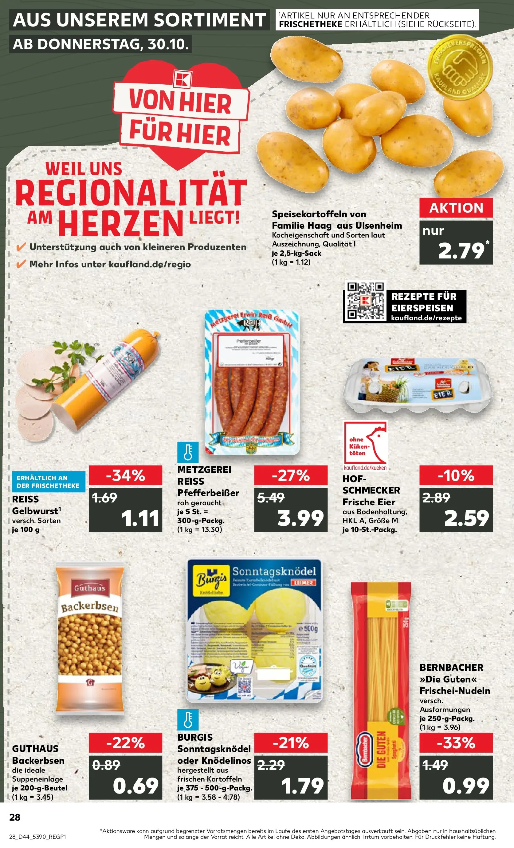 Prospekt Kaufland ab 03.11.2025 » Angebote und Werbung Online | Seite: 28 | Produkte: Eier, Kartoffeln, Pasta Prospekt Kaufland ab 03.11.2025 » Angebote Online zum Blättern | Seite: 28 | Produkte: Eier, Kartoffeln, Pasta