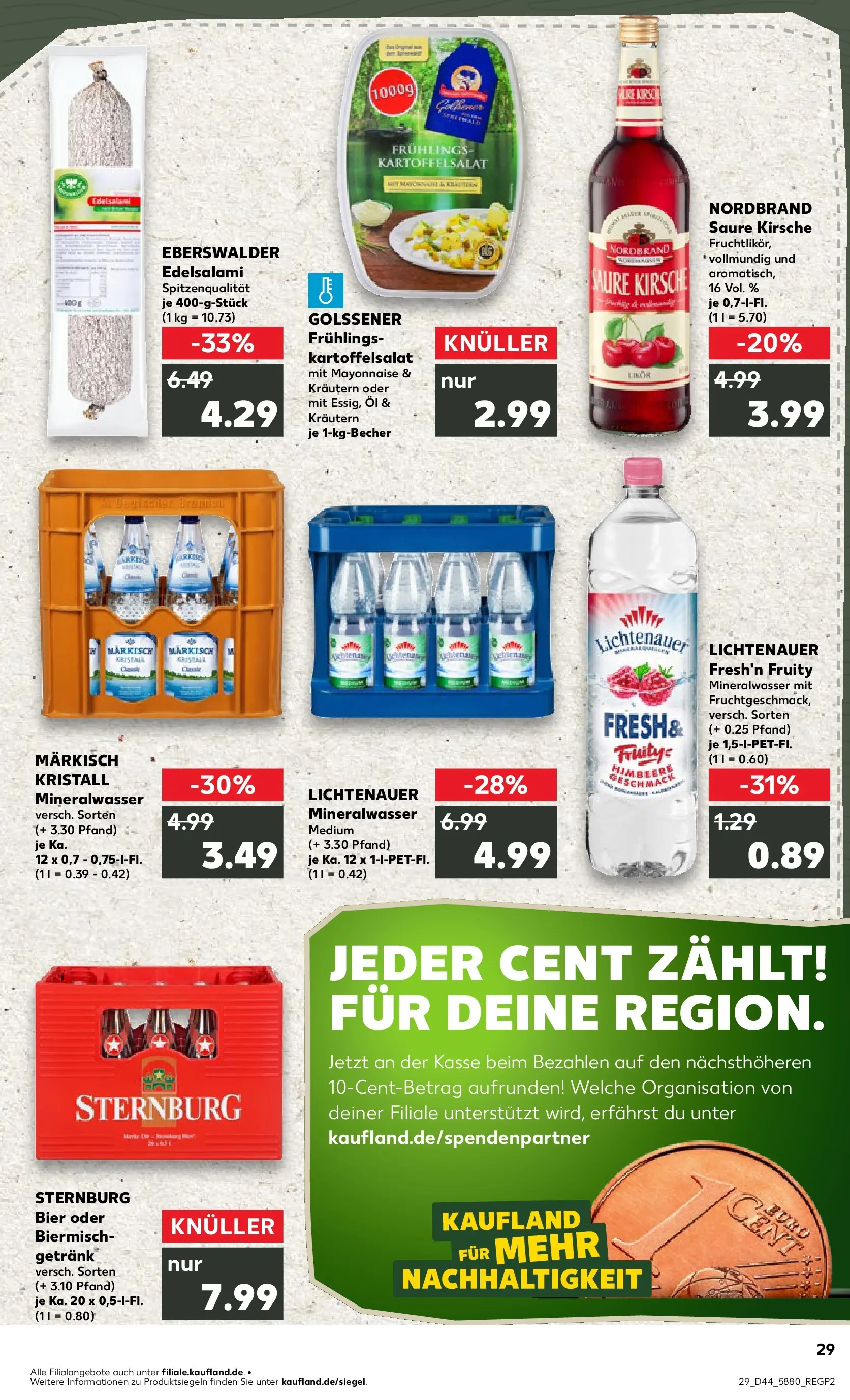 Prospekt Kaufland ab 03.11.2025 » Angebote und Werbung Online | Seite: 29 | Produkte: Öl, Mineralwasser, Himbeere, Salami Prospekt Kaufland ab 03.11.2025 » Angebote Online zum Blättern | Seite: 29 | Produkte: Öl, Mineralwasser, Himbeere, Salami