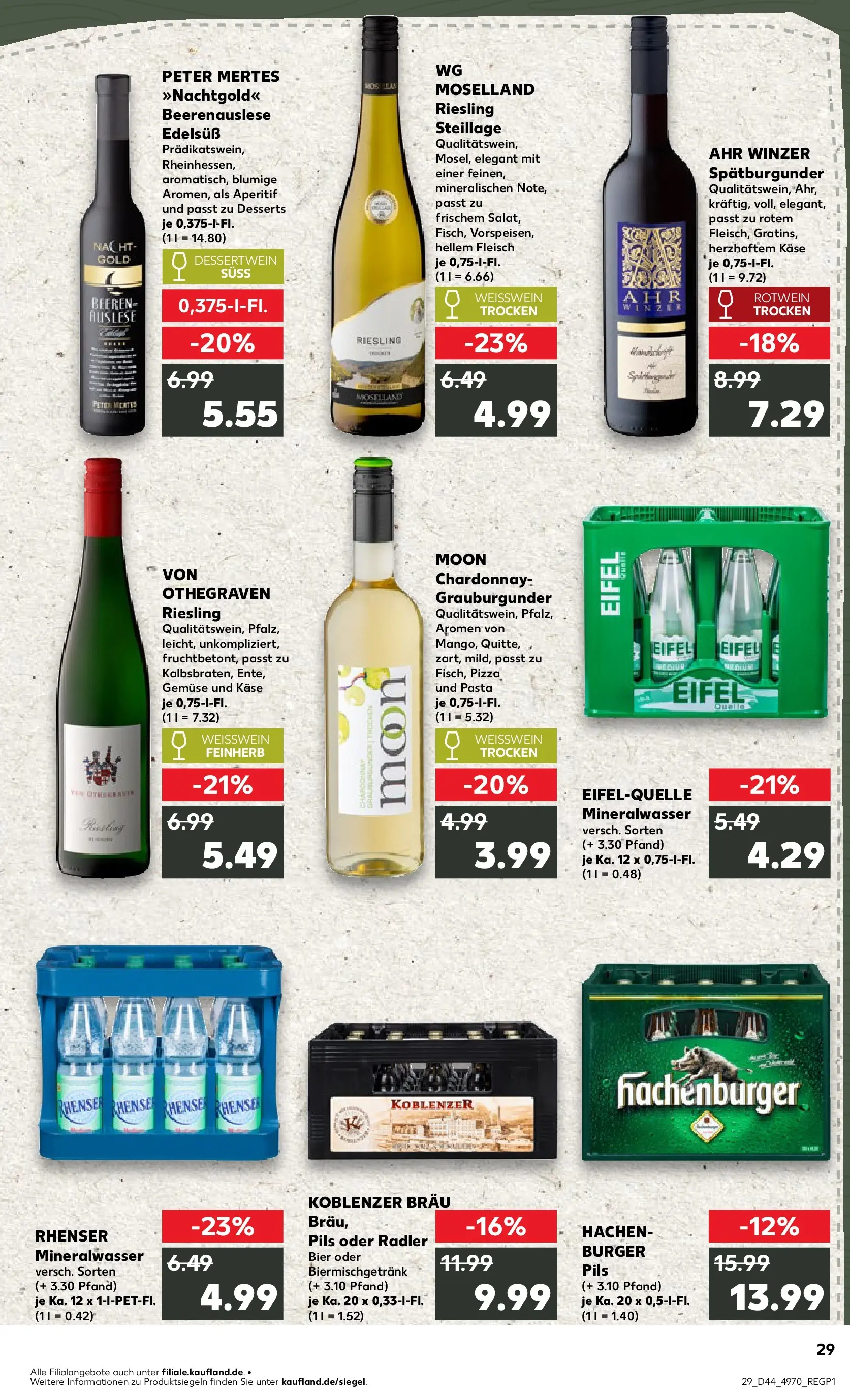 Prospekt Kaufland ab 03.11.2025 » Angebote Online zum Blättern | Seite: 29 | Produkte: Pils, Mineralwasser, Radler, Pasta
