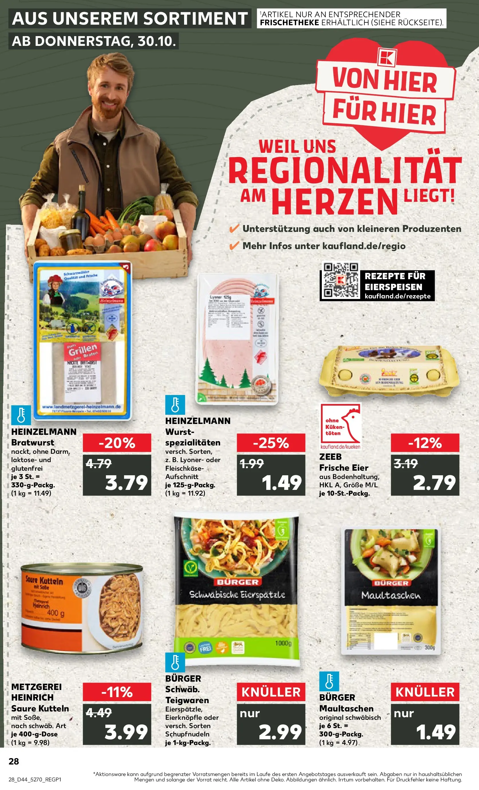 Prospekt Kaufland ab 03.11.2025 » Angebote und Werbung Online | Seite: 28 | Produkte: Bratwurst, Burger, Wurst, Maultaschen Prospekt Kaufland ab 03.11.2025 » Angebote Online zum Blättern | Seite: 28 | Produkte: Bratwurst, Burger, Wurst, Maultaschen