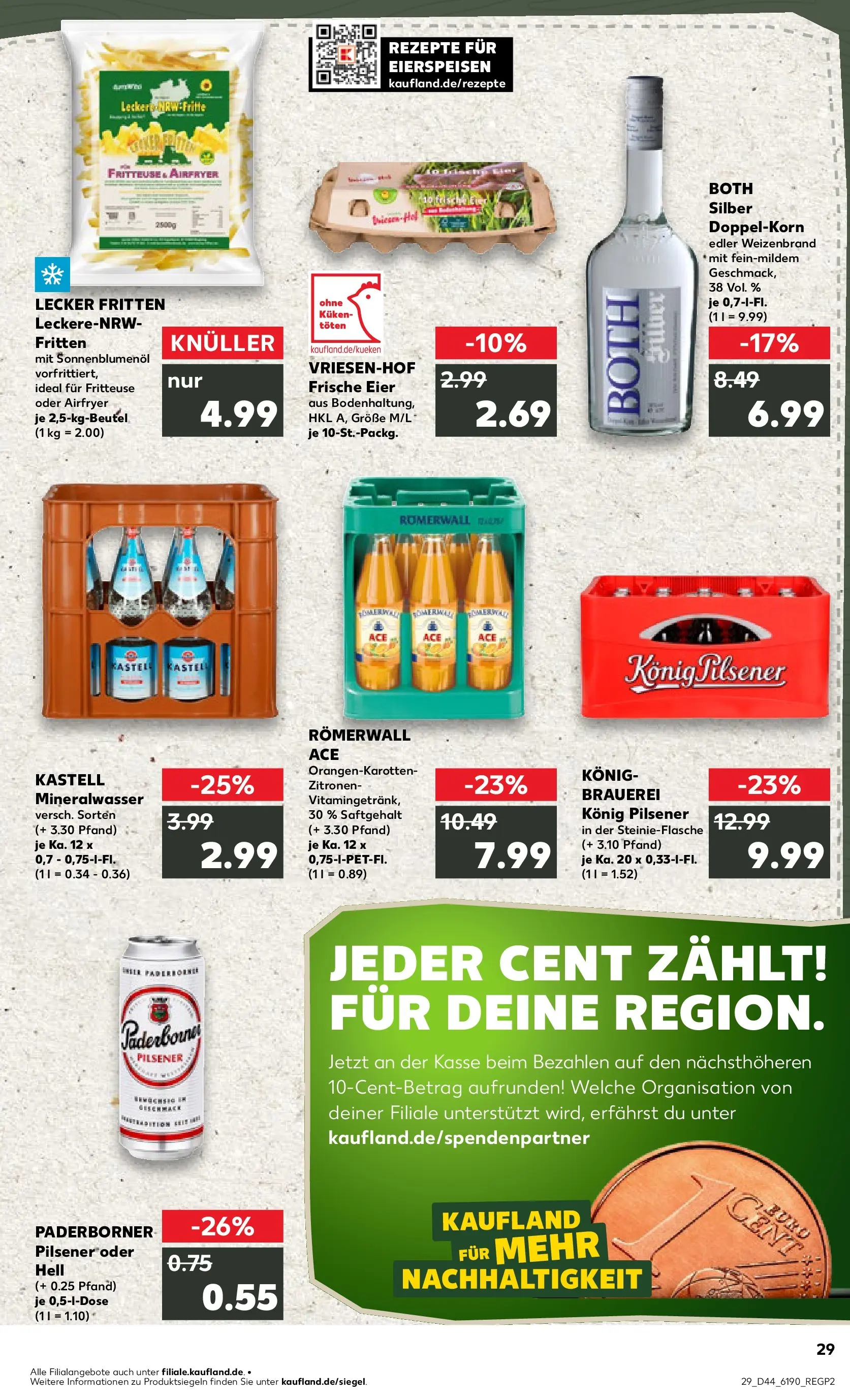 Prospekt Kaufland ab 03.11.2025 » Angebote Online zum Blättern | Seite: 29 | Produkte: Eier, Mineralwasser, Fritteuse, Zitronen