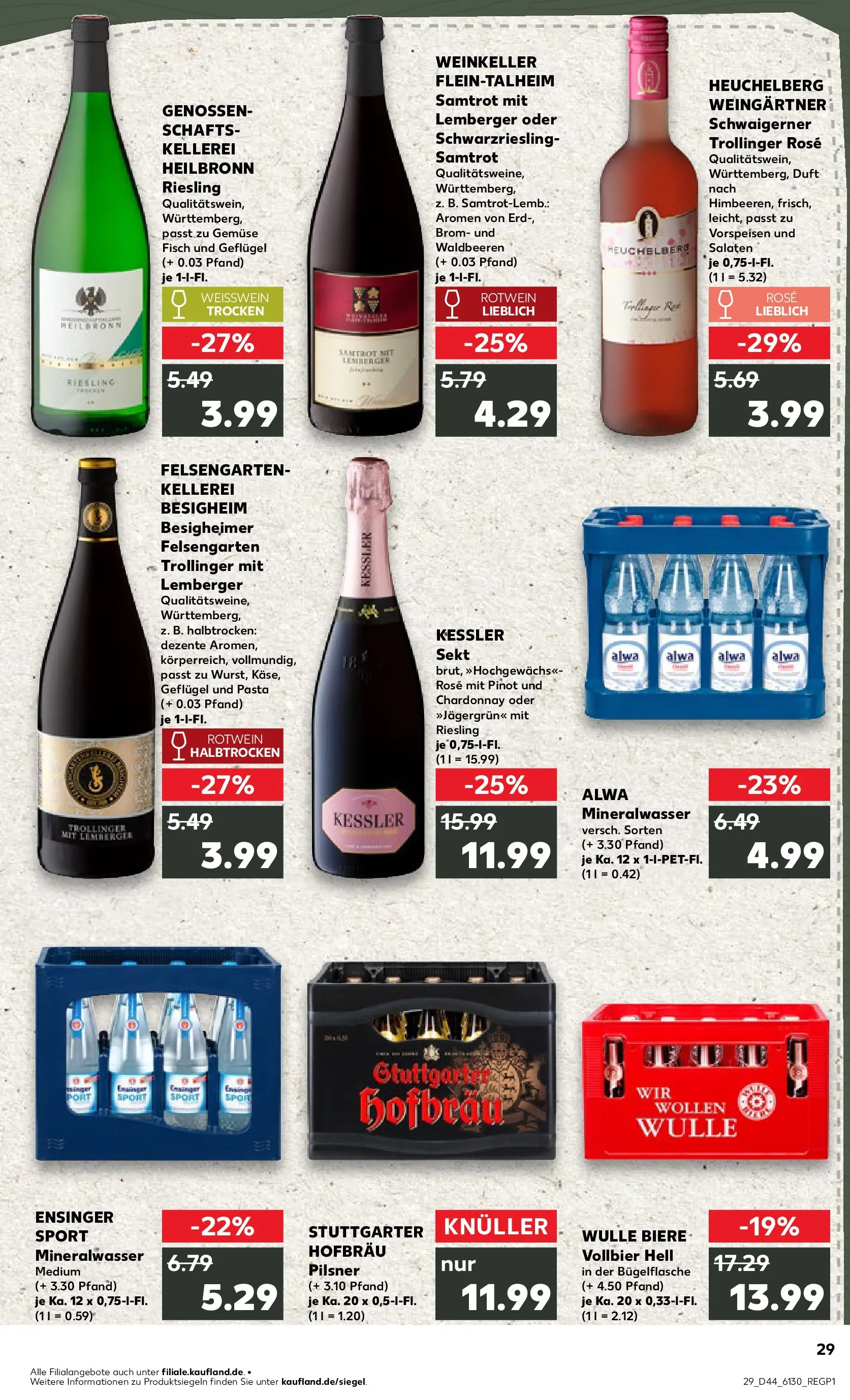 Prospekt Kaufland ab 03.11.2025 » Angebote Online zum Blättern | Seite: 29 | Produkte: Rotwein, Sekt, Duft, Pasta