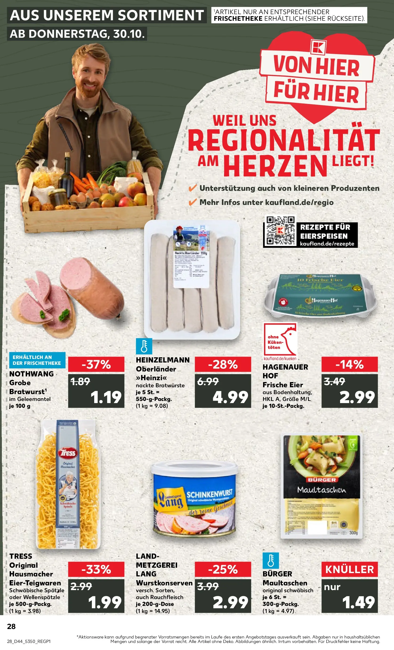 Prospekt Kaufland ab 03.11.2025 » Angebote und Werbung Online | Seite: 28 | Produkte: Eier, Burger, Pasta, Maultaschen Prospekt Kaufland ab 03.11.2025 » Angebote Online zum Blättern | Seite: 28 | Produkte: Eier, Burger, Pasta, Maultaschen