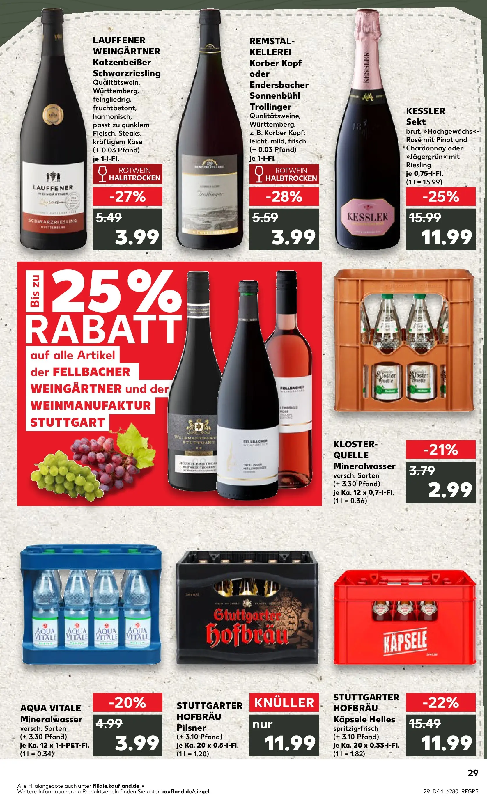 Prospekt Kaufland ab 03.11.2025 » Angebote und Werbung Online | Seite: 29 | Produkte: Käse, Rotwein, Sekt, Mineralwasser Prospekt Kaufland ab 03.11.2025 » Angebote Online zum Blättern | Seite: 29 | Produkte: Käse, Rotwein, Sekt, Mineralwasser