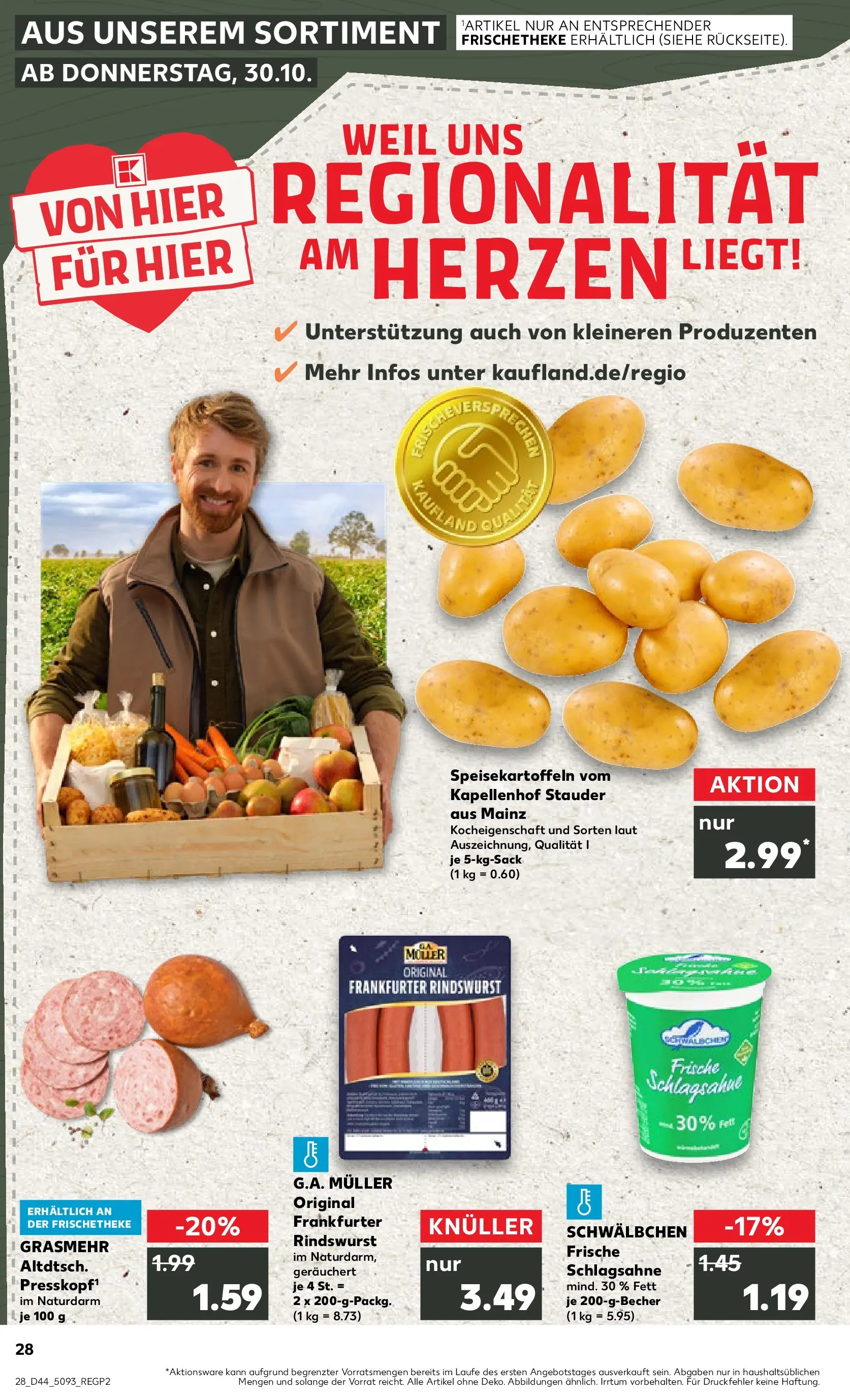 Prospekt Kaufland ab 03.11.2025 » Angebote Online zum Blättern | Seite: 28 | Produkte: Schlagsahne
