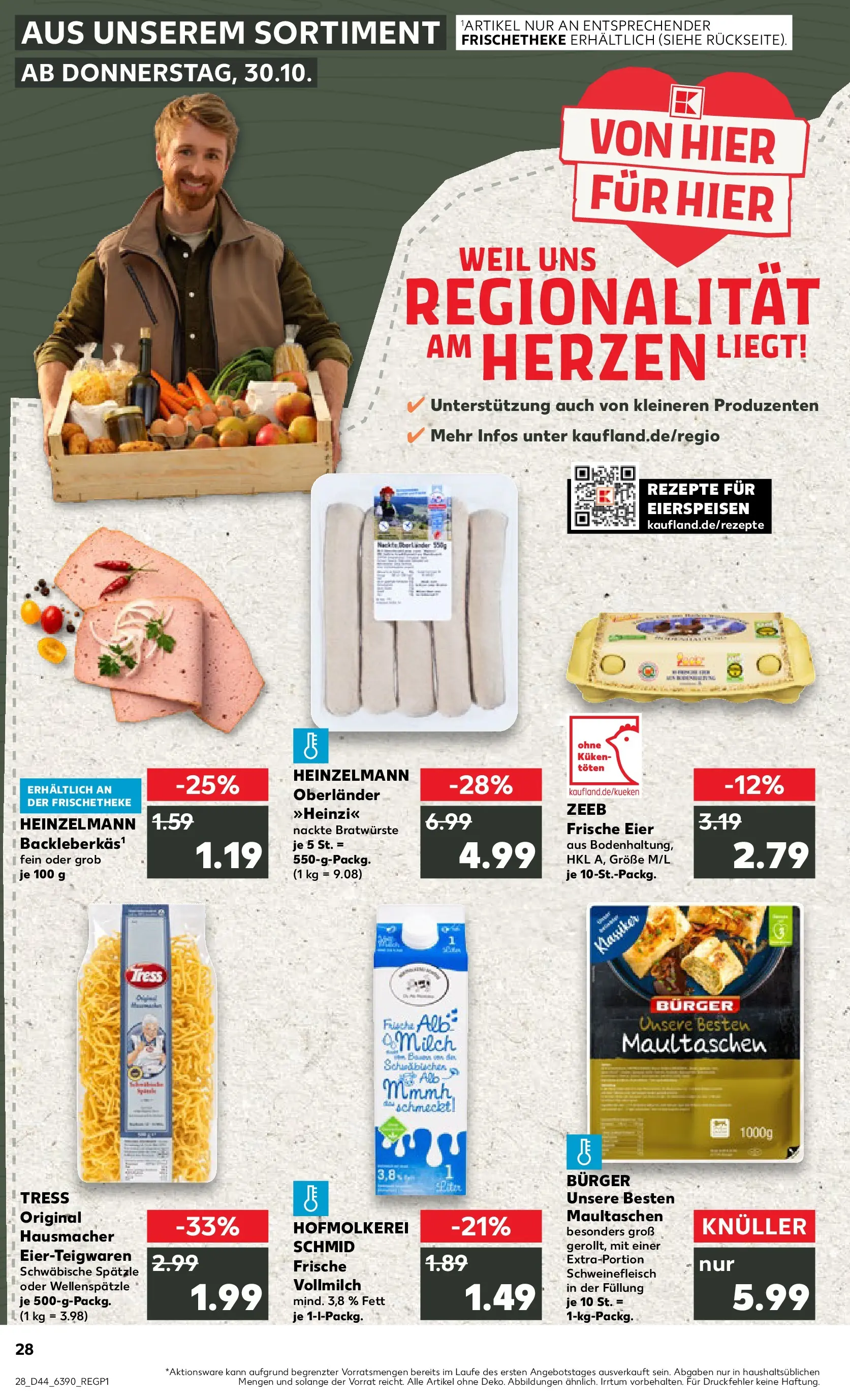Prospekt Kaufland ab 03.11.2025 » Angebote und Werbung Online | Seite: 28 | Produkte: Eier, Burger, Pasta, Schweinefleisch Prospekt Kaufland ab 03.11.2025 » Angebote Online zum Blättern | Seite: 28 | Produkte: Eier, Burger, Pasta, Schweinefleisch