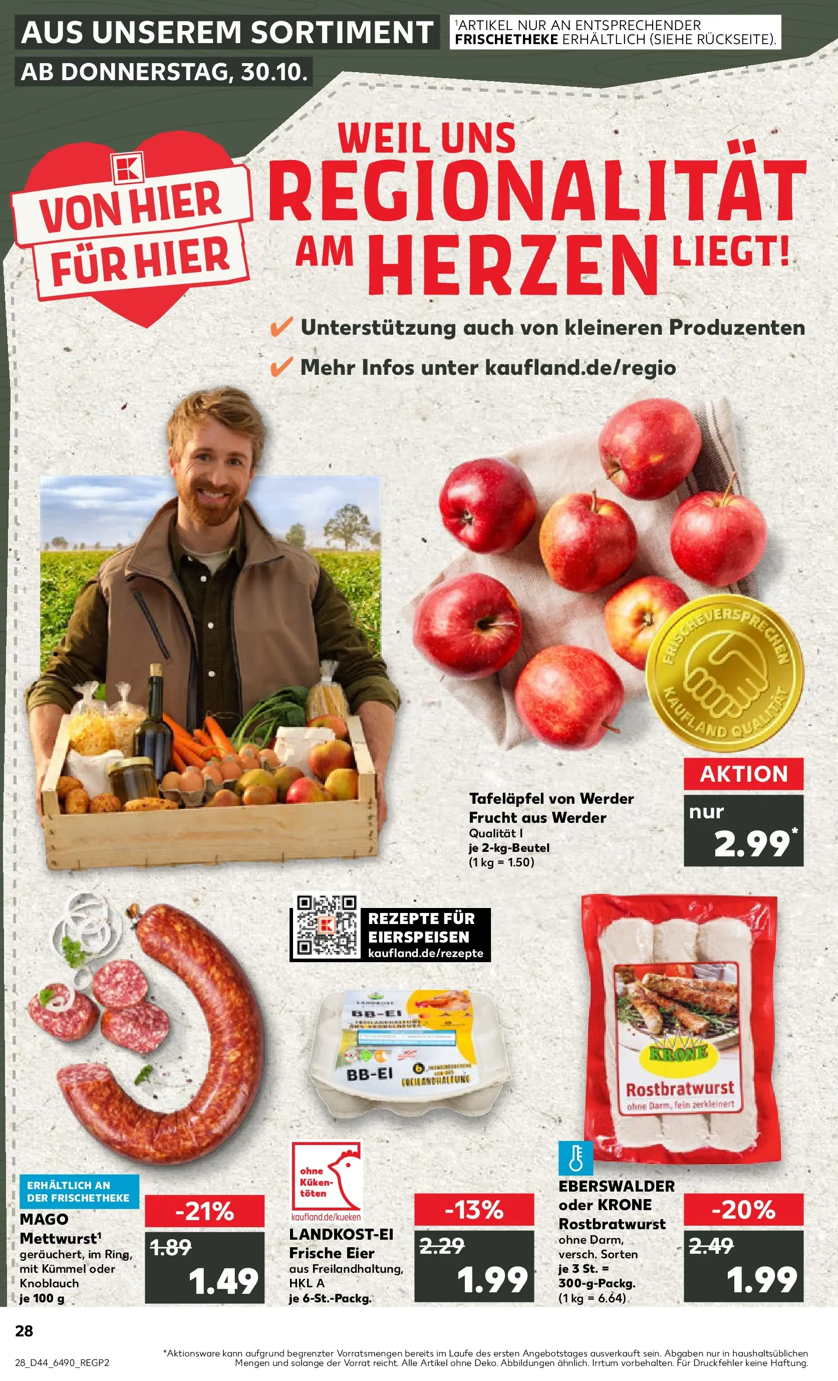Prospekt Kaufland ab 03.11.2025 » Angebote Online zum Blättern | Seite: 28 | Produkte: Eier, Knoblauch