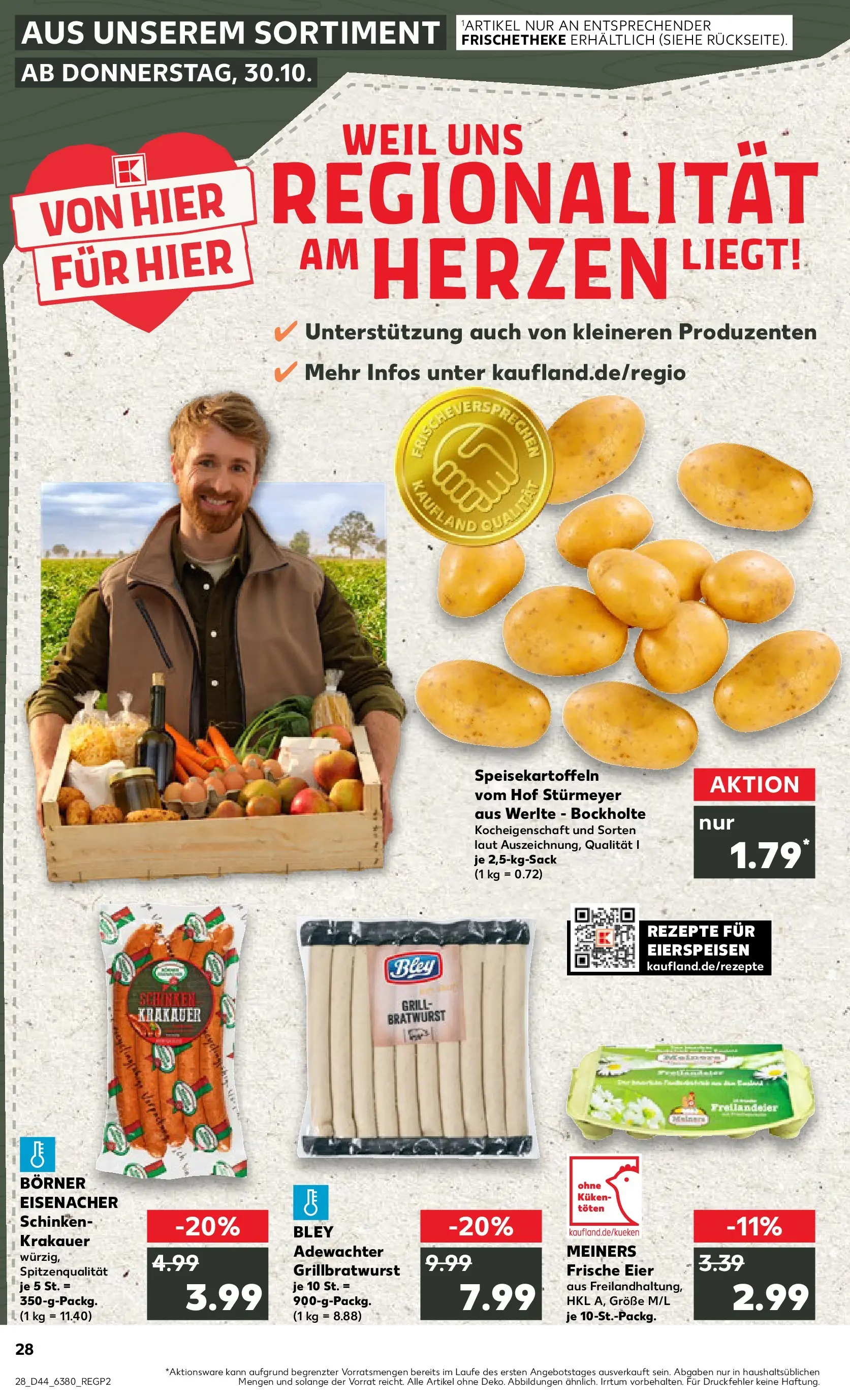 Prospekt Kaufland ab 03.11.2025 » Angebote Online zum Blättern | Seite: 28 | Produkte: Grill, Eier, Bratwurst, Schinken