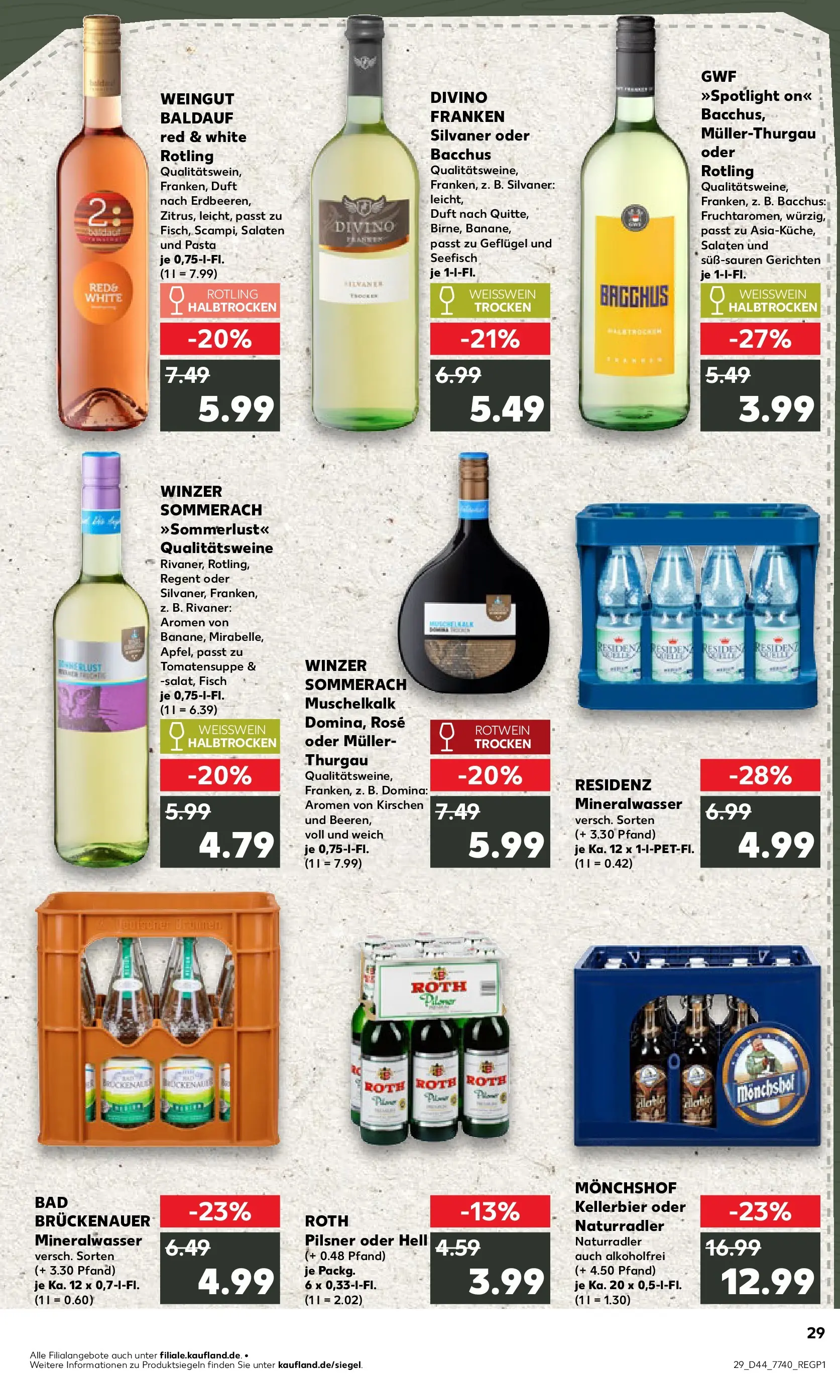 Prospekt Kaufland ab 03.11.2025 » Angebote Online zum Blättern | Seite: 29 | Produkte: Weißwein, Rotwein, Weißwein trocken, Bad