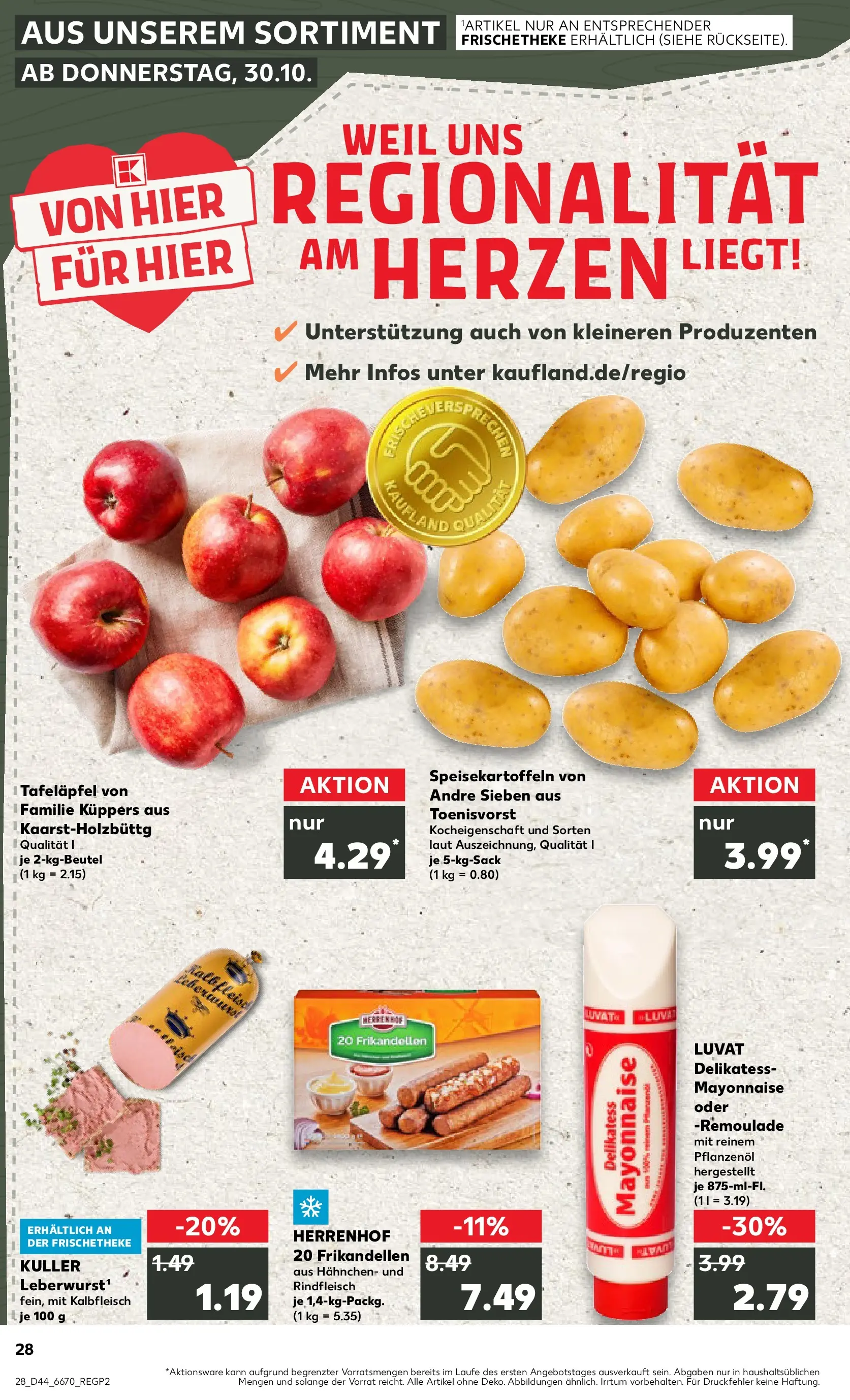 Prospekt Kaufland ab 03.11.2025 » Angebote Online zum Blättern | Seite: 28 | Produkte: Hahnchen, Mayonnaise, Rindfleisch