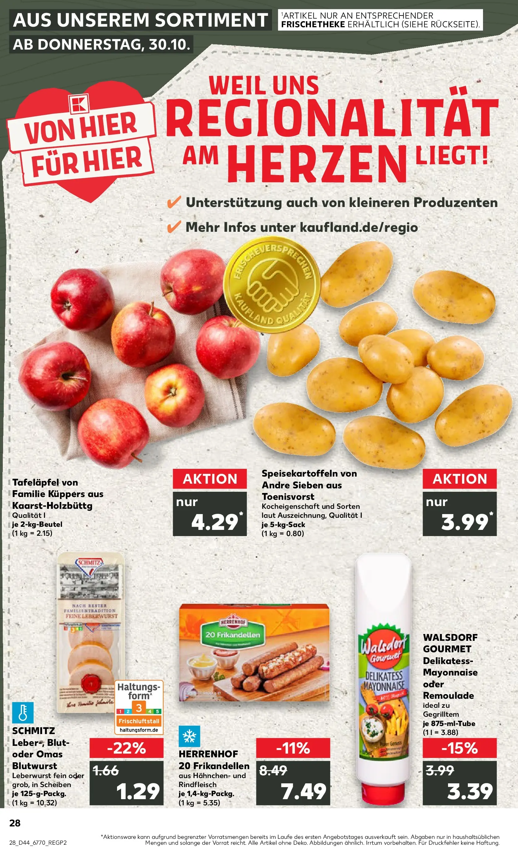 Prospekt Kaufland ab 03.11.2025 » Angebote Online zum Blättern | Seite: 28 | Produkte: Hahnchen, Mayonnaise, Rindfleisch