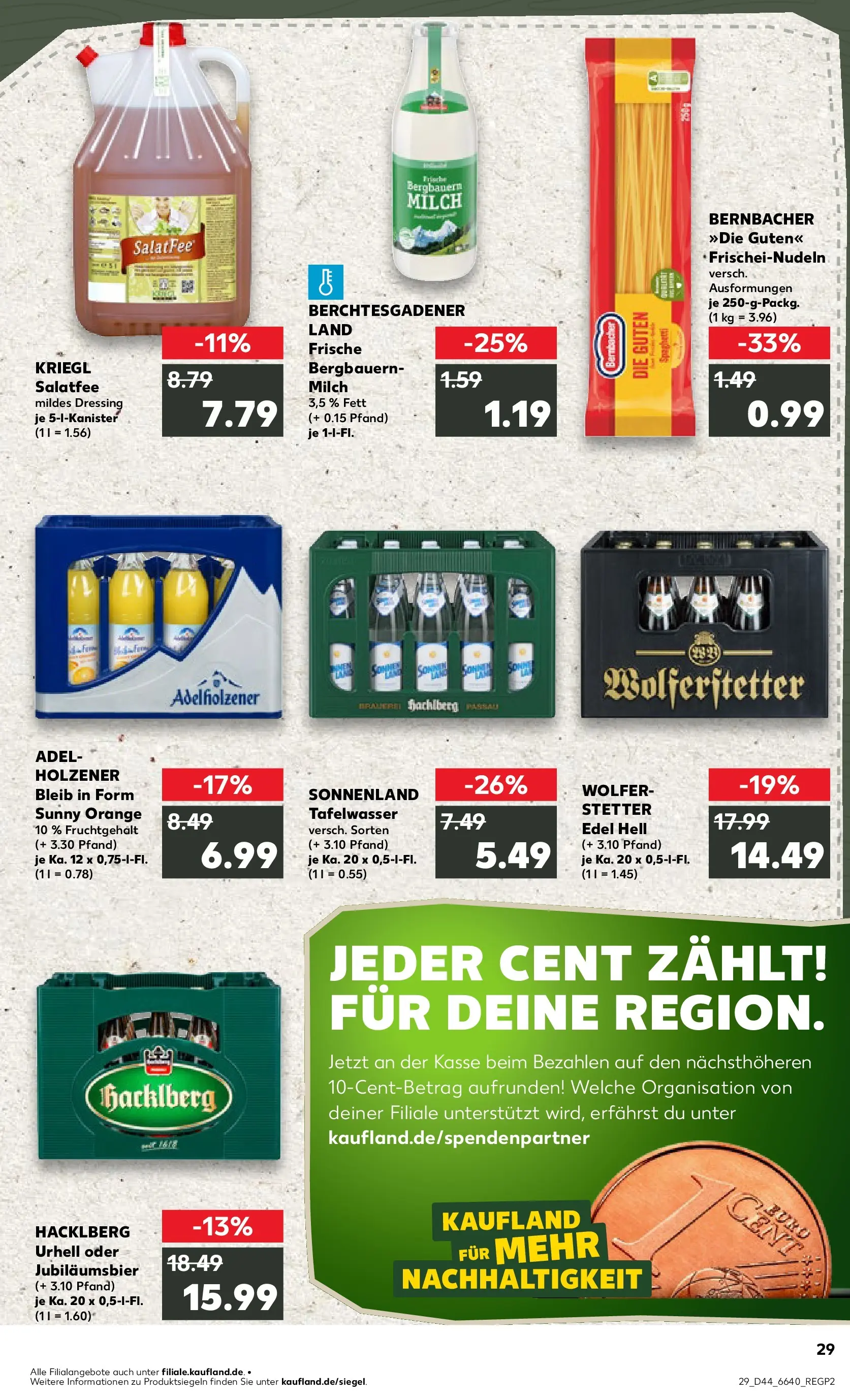 Prospekt Kaufland ab 03.11.2025 » Angebote und Werbung Online | Seite: 29 | Produkte: Milch, Adelholzener, Dressing Prospekt Kaufland ab 03.11.2025 » Angebote Online zum Blättern | Seite: 29 | Produkte: Milch, Adelholzener, Dressing
