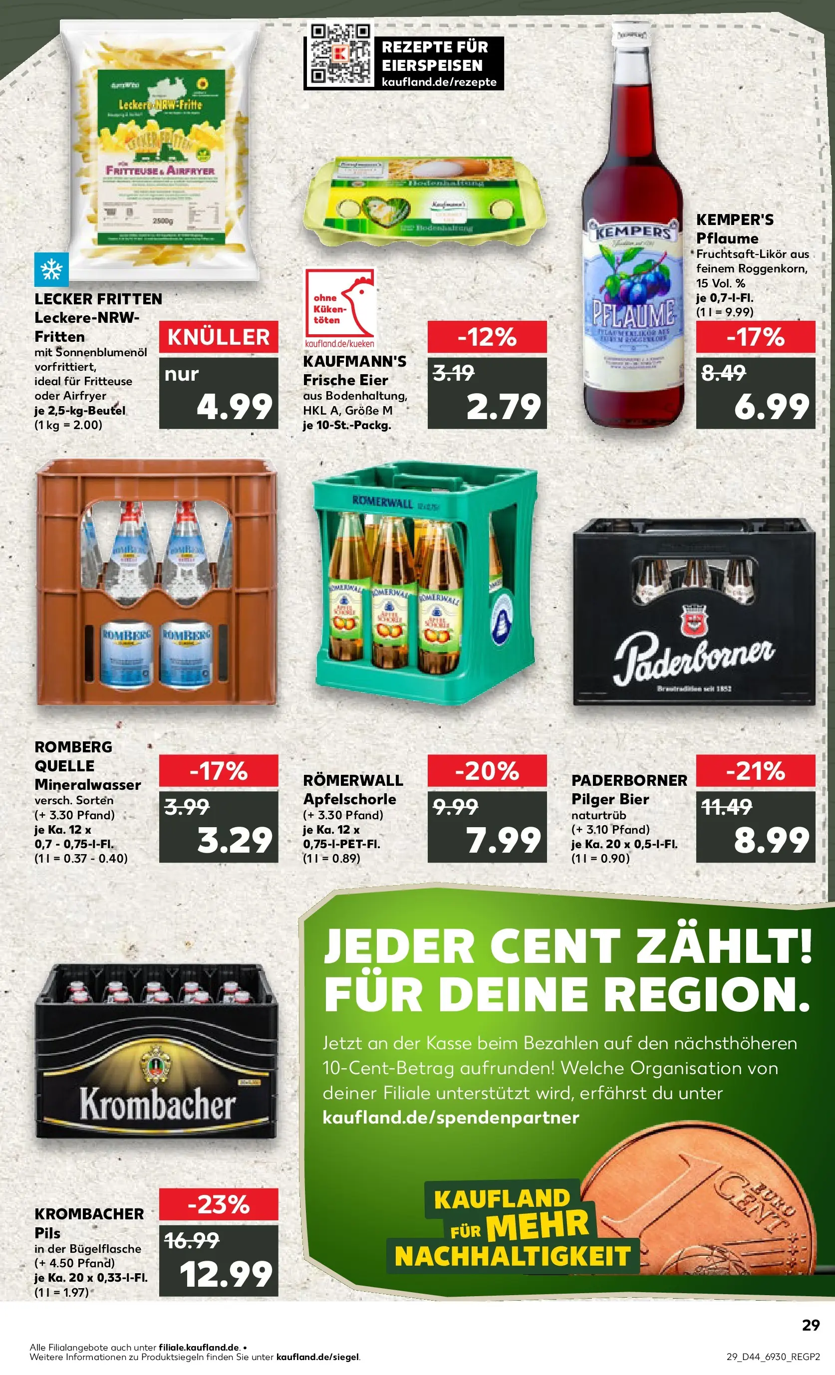 Prospekt Kaufland ab 03.11.2025 » Angebote Online zum Blättern | Seite: 29 | Produkte: Eier, Bier, Pils, Mineralwasser
