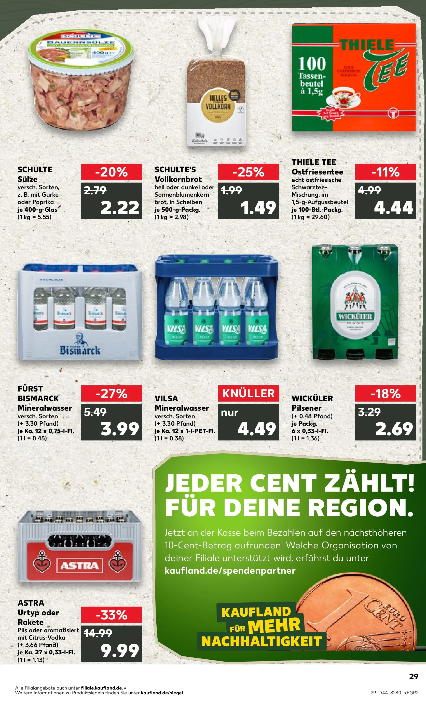 Prospekt Kaufland ab 03.11.2025 » Angebote Online zum Blättern | Seite: 29 | Produkte: Pils, Mineralwasser, Paprika, Tee