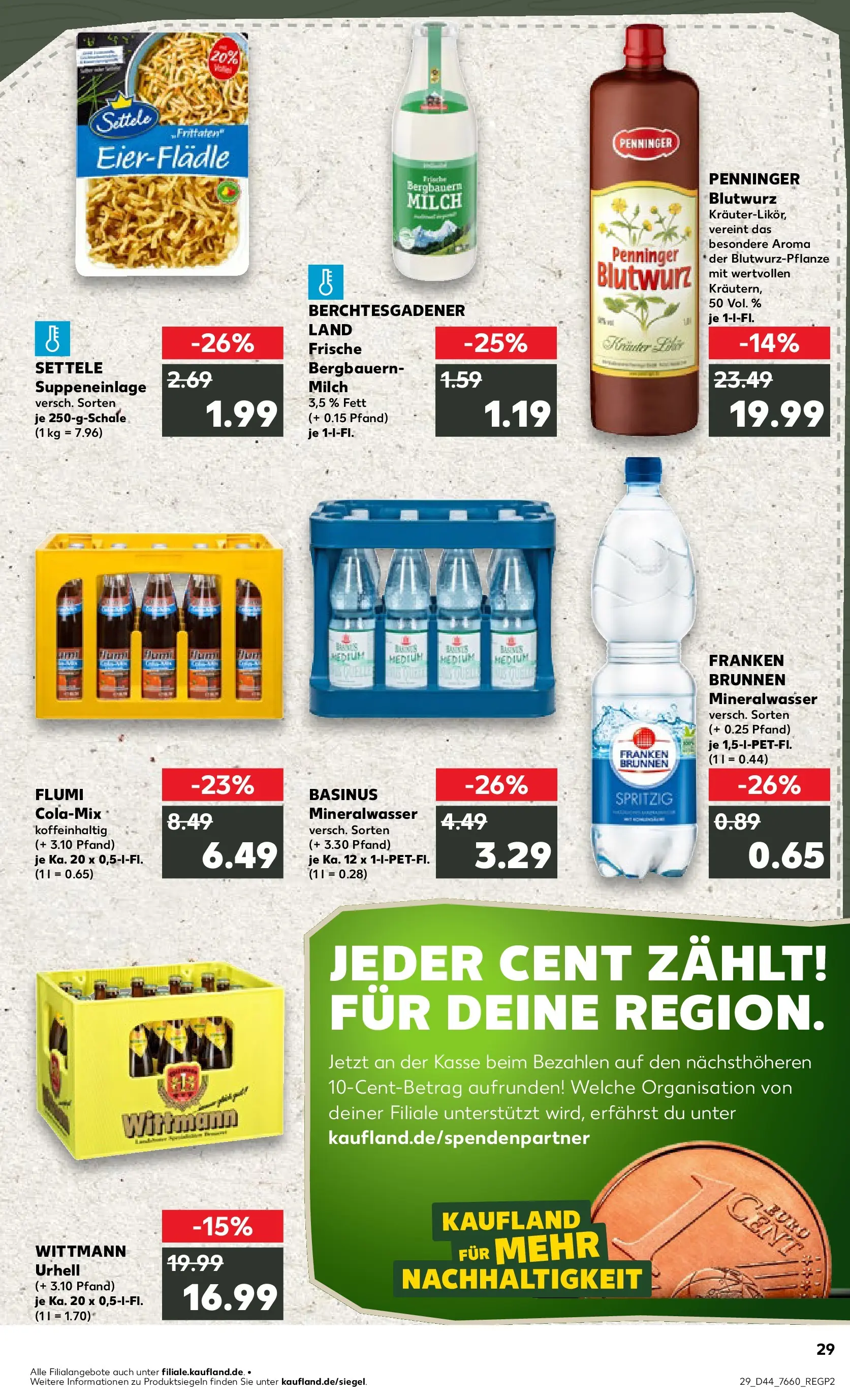 Prospekt Kaufland ab 03.11.2025 » Angebote und Werbung Online | Seite: 29 | Produkte: Cola, Milch, Mineralwasser Prospekt Kaufland ab 03.11.2025 » Angebote Online zum Blättern | Seite: 29 | Produkte: Cola, Milch, Mineralwasser