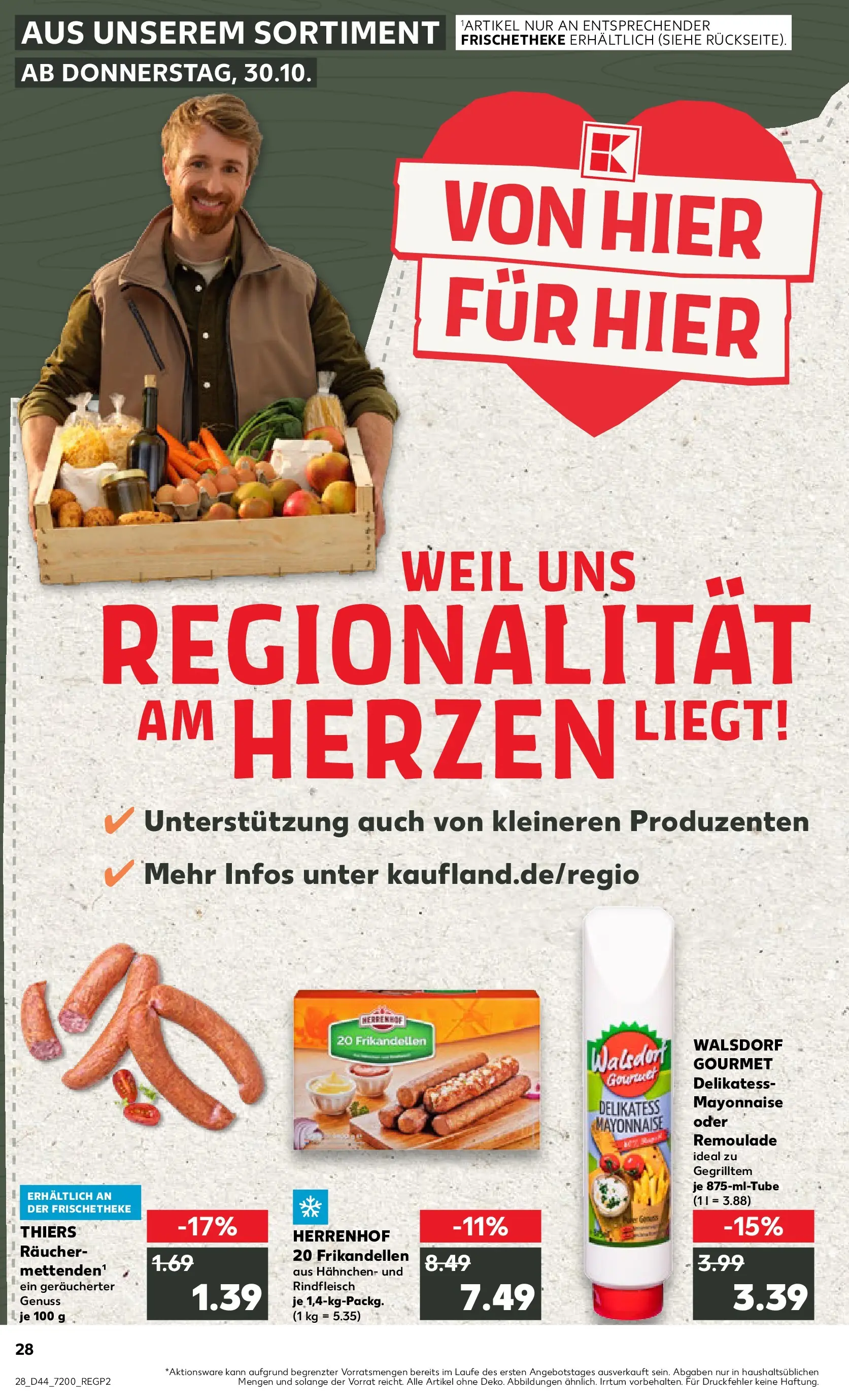 Prospekt Kaufland ab 03.11.2025 » Angebote Online zum Blättern | Seite: 28 | Produkte: Hahnchen, Mayonnaise, Rindfleisch