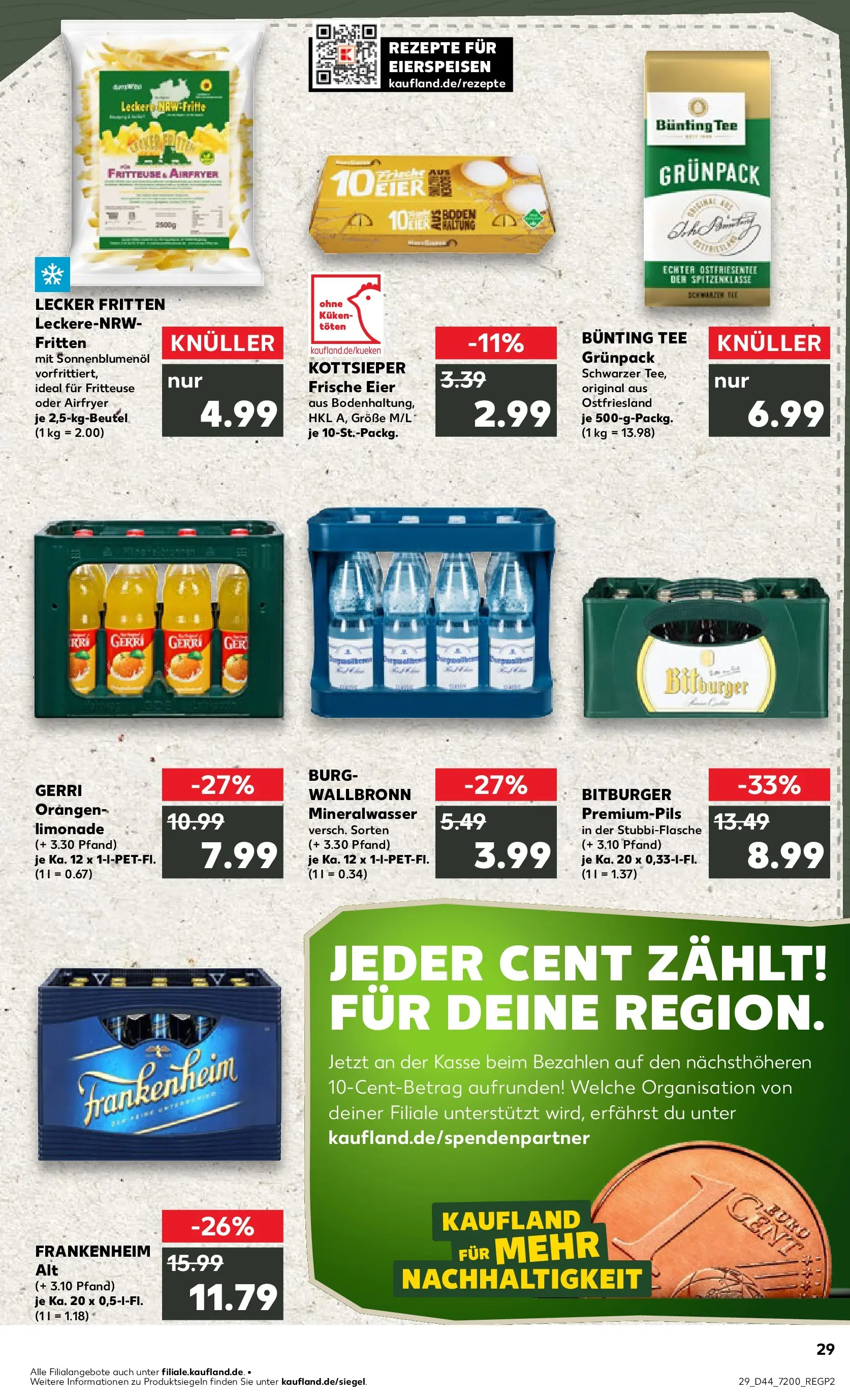 Prospekt Kaufland ab 03.11.2025 » Angebote Online zum Blättern | Seite: 29 | Produkte: Bitburger, Orangen, Limonade, Mineralwasser