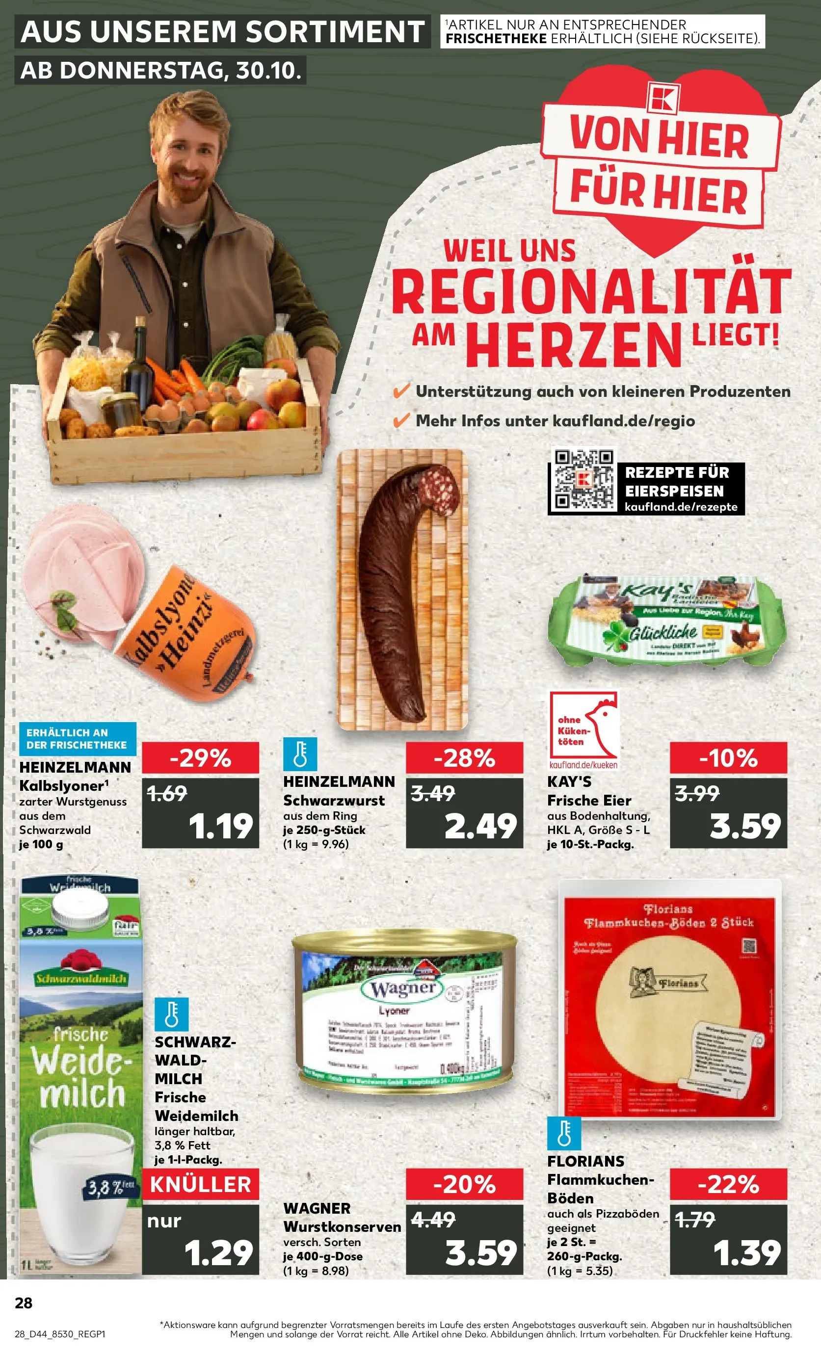 Prospekt Kaufland ab 03.11.2025 » Angebote und Werbung Online | Seite: 28 | Produkte: Milch, Eier Prospekt Kaufland ab 03.11.2025 » Angebote Online zum Blättern | Seite: 28 | Produkte: Milch, Eier