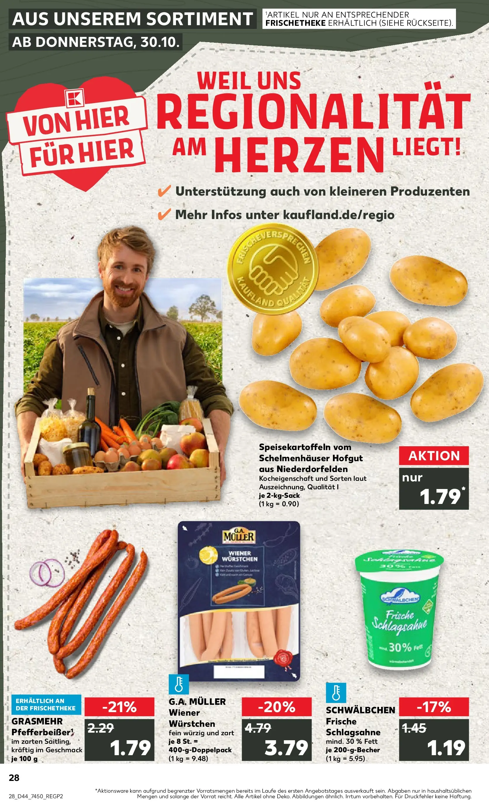 Prospekt Kaufland ab 02.11.2025 » Angebote Online zum Blättern | Seite: 28 | Produkte: Wiener wurstchen, Schlagsahne