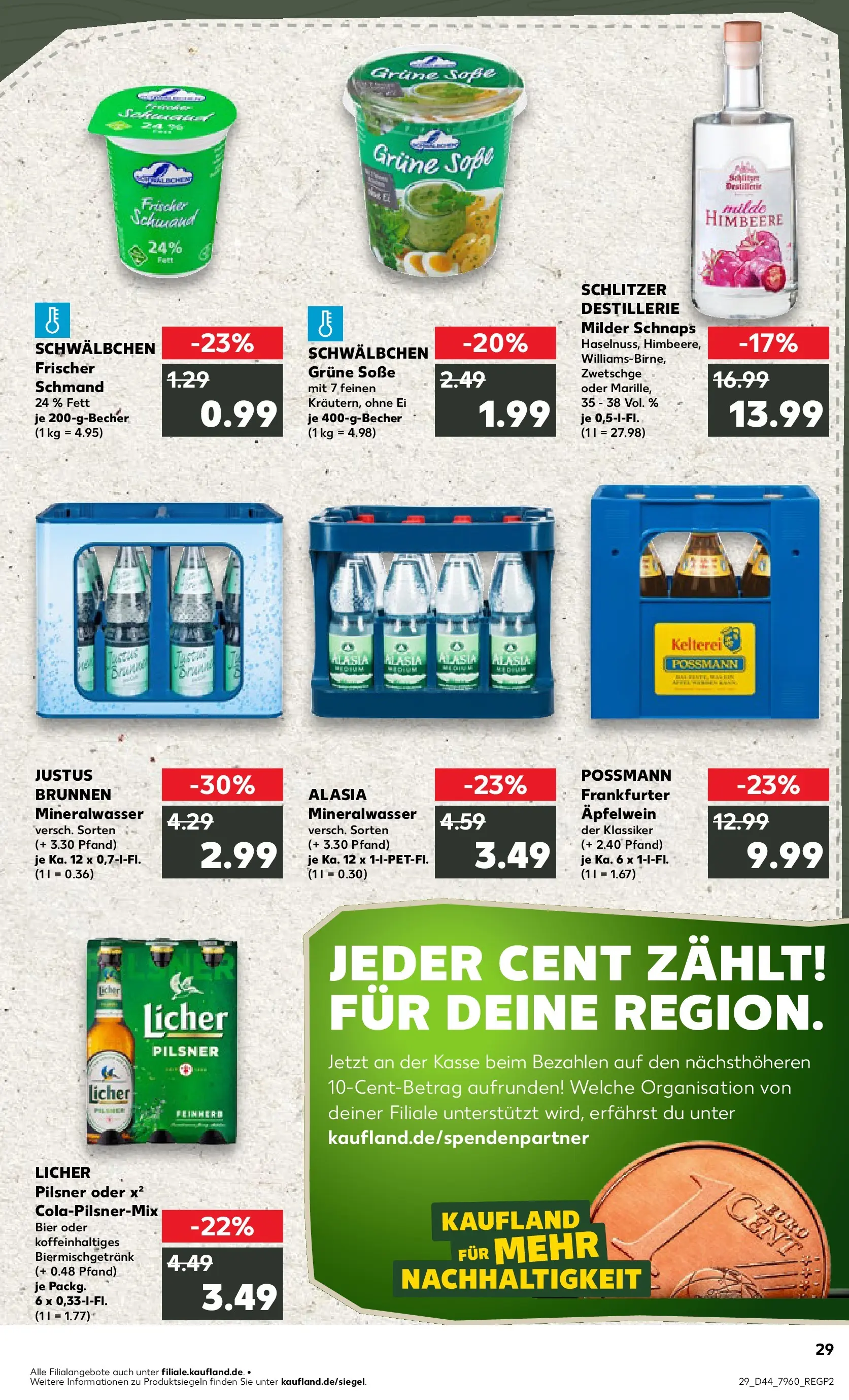 Prospekt Kaufland ab 03.11.2025 » Angebote Online zum Blättern | Seite: 29 | Produkte: Bier, Mineralwasser, Soße, Himbeere