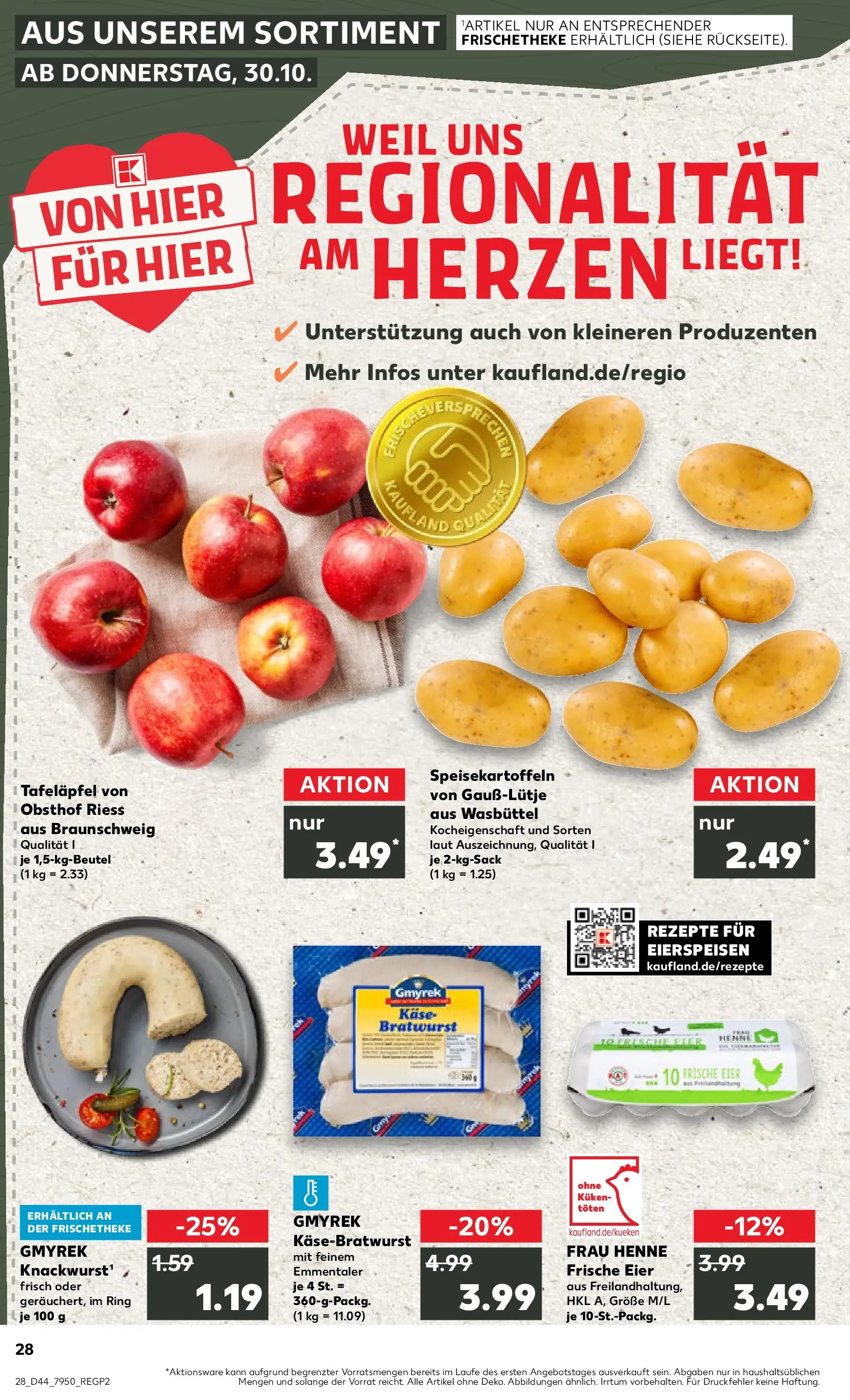 Prospekt Kaufland ab 03.11.2025 » Angebote und Werbung Online | Seite: 28 | Produkte: Käse, Eier, Bratwurst Prospekt Kaufland ab 03.11.2025 » Angebote Online zum Blättern | Seite: 28 | Produkte: Käse, Eier, Bratwurst