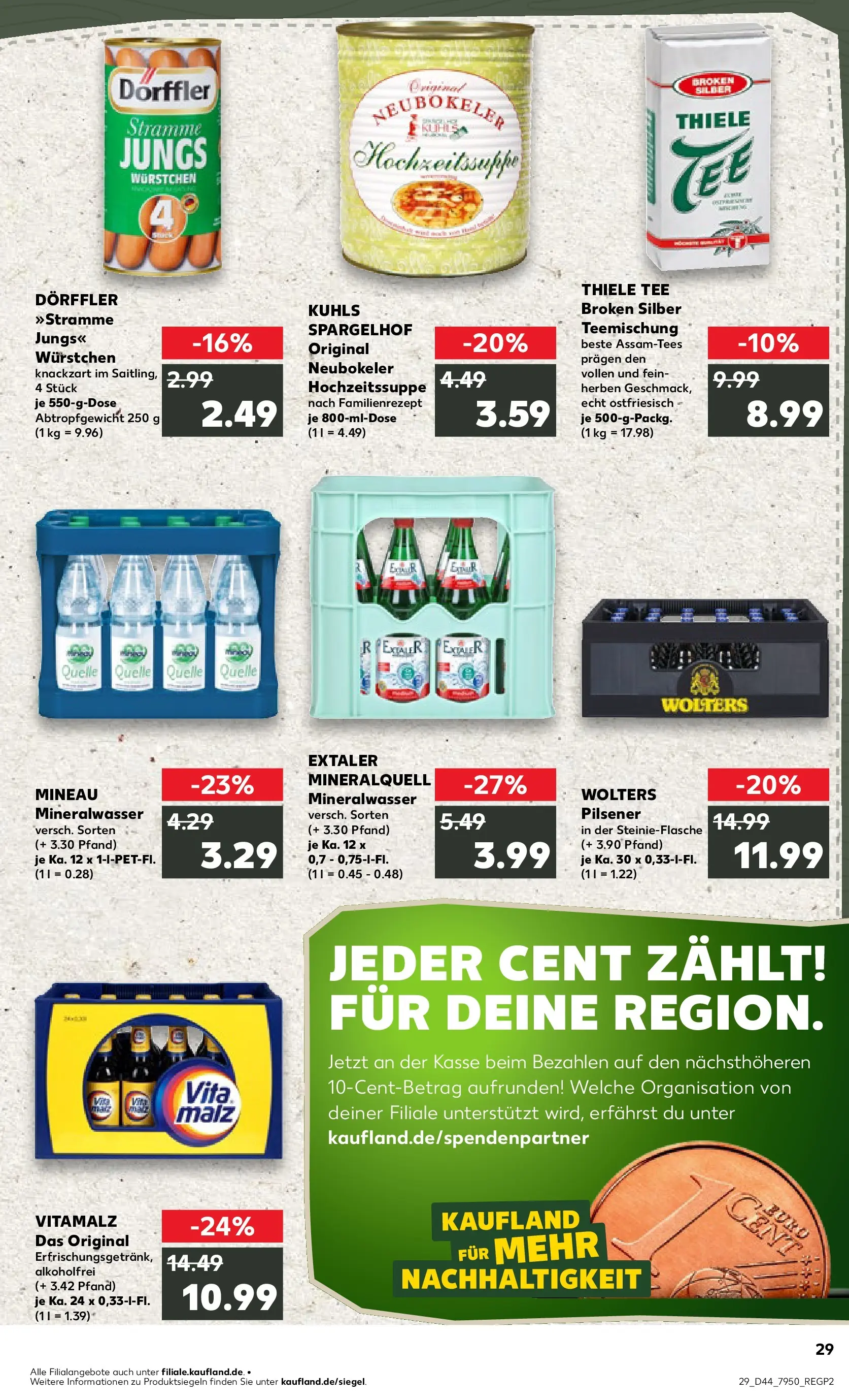 Prospekt Kaufland ab 03.11.2025 » Angebote und Werbung Online | Seite: 29 | Produkte: Mineralwasser, Tee Prospekt Kaufland ab 03.11.2025 » Angebote Online zum Blättern | Seite: 29 | Produkte: Mineralwasser, Tee