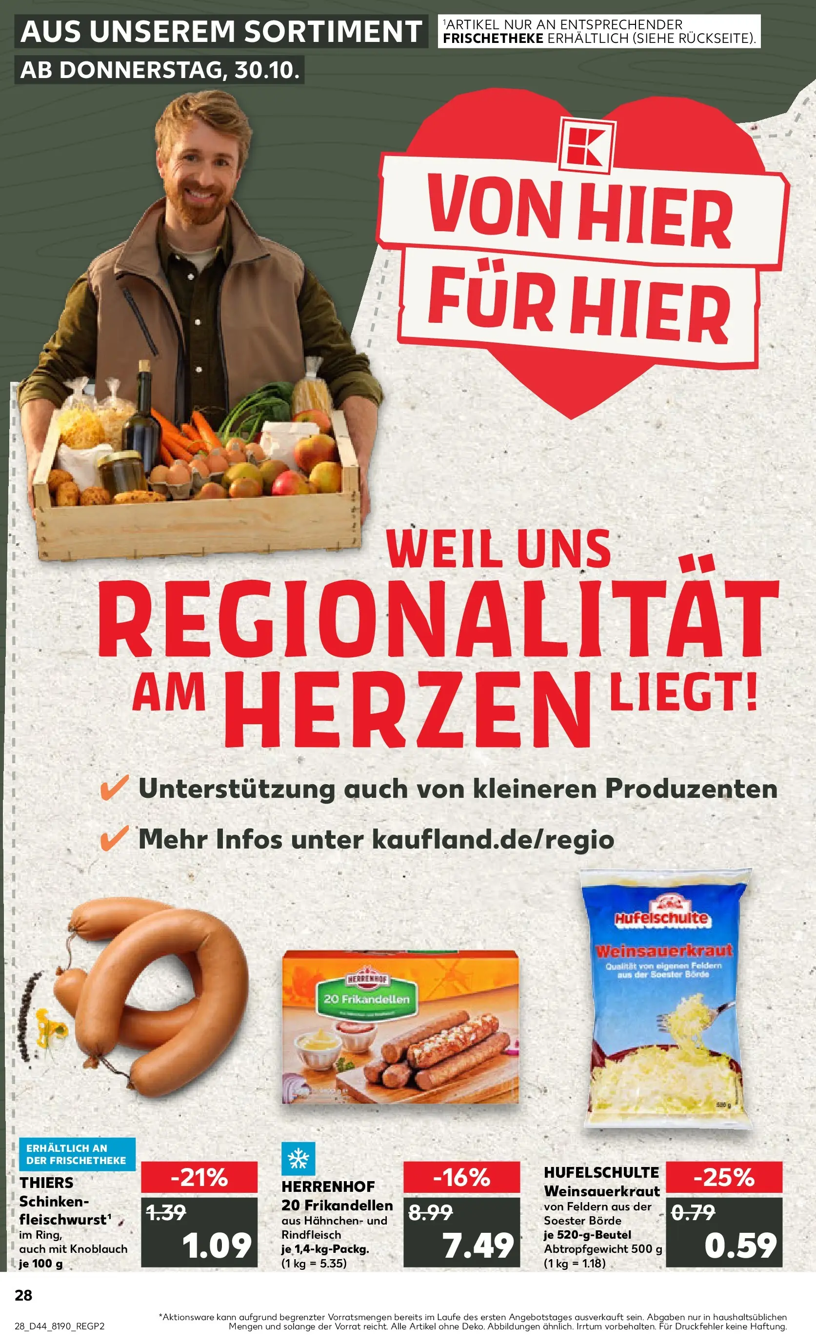 Prospekt Kaufland ab 03.11.2025 » Angebote und Werbung Online | Seite: 28 | Produkte: Hahnchen, Knoblauch, Schinken, Rindfleisch Prospekt Kaufland ab 03.11.2025 » Angebote Online zum Blättern | Seite: 28 | Produkte: Hahnchen, Knoblauch, Schinken, Rindfleisch