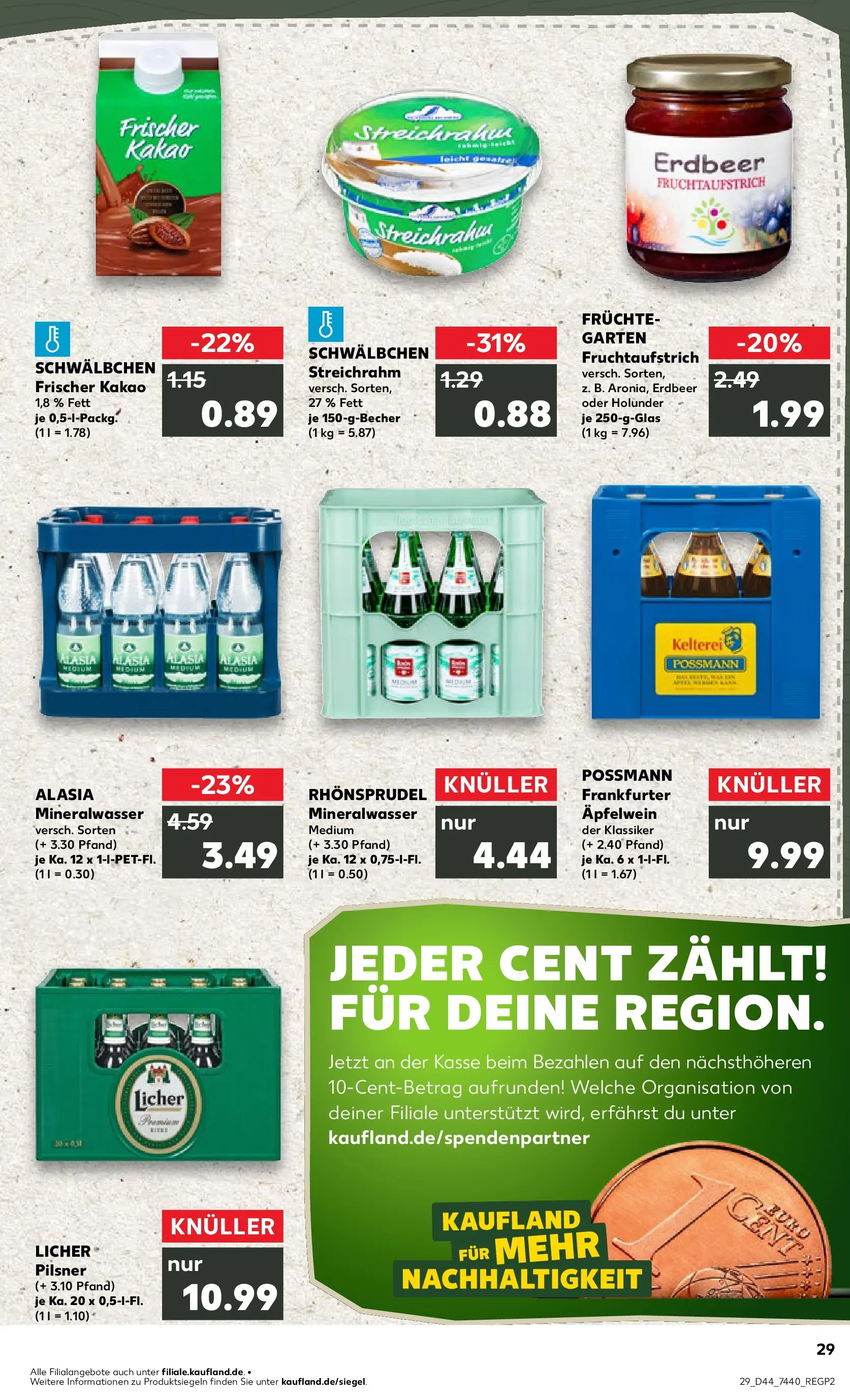 Prospekt Kaufland ab 03.11.2025 » Angebote Online zum Blättern | Seite: 29 | Produkte: Mineralwasser, Apple, Rhonsprudel