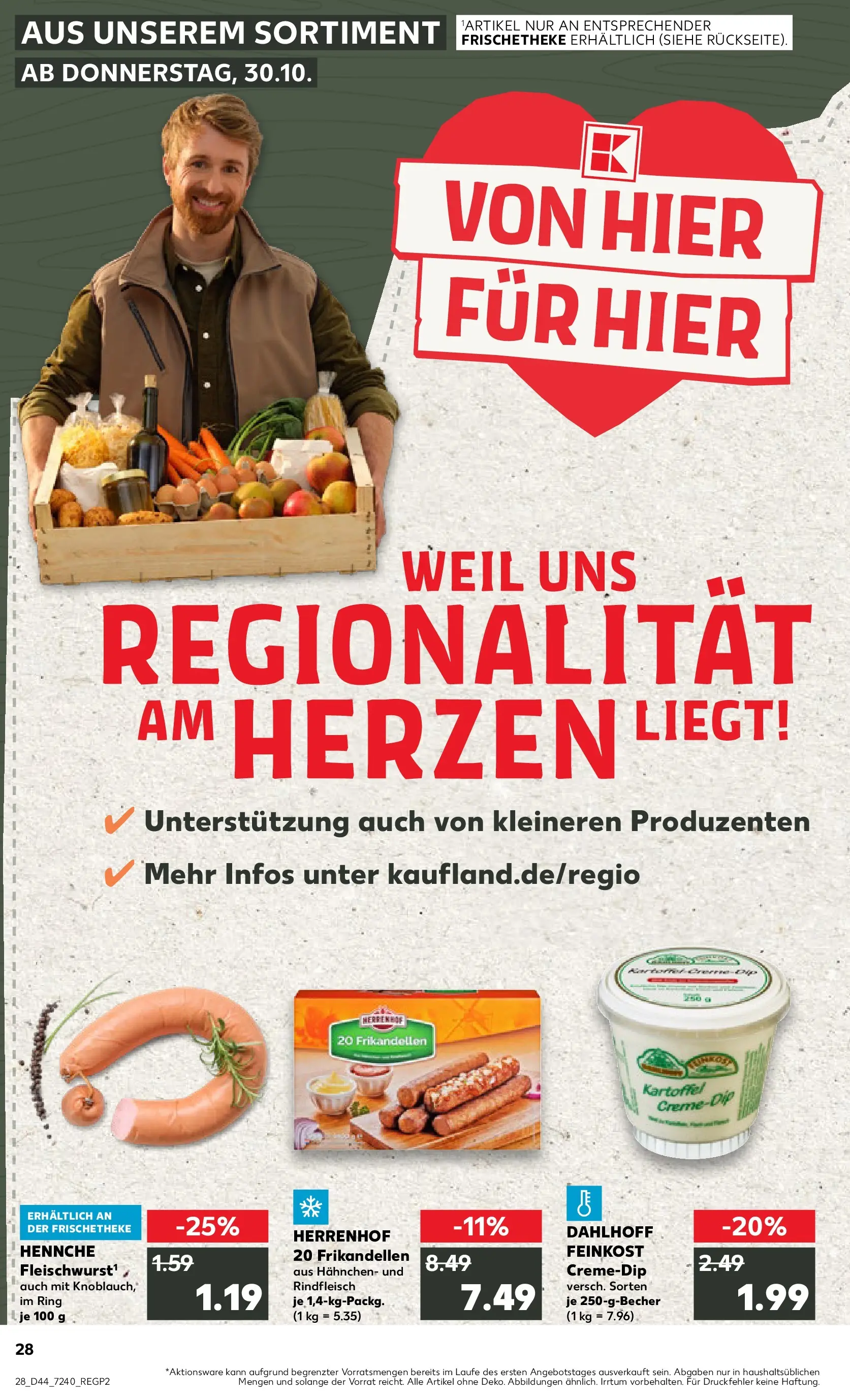 Prospekt Kaufland ab 03.11.2025 » Angebote Online zum Blättern | Seite: 28 | Produkte: Hahnchen, Rindfleisch