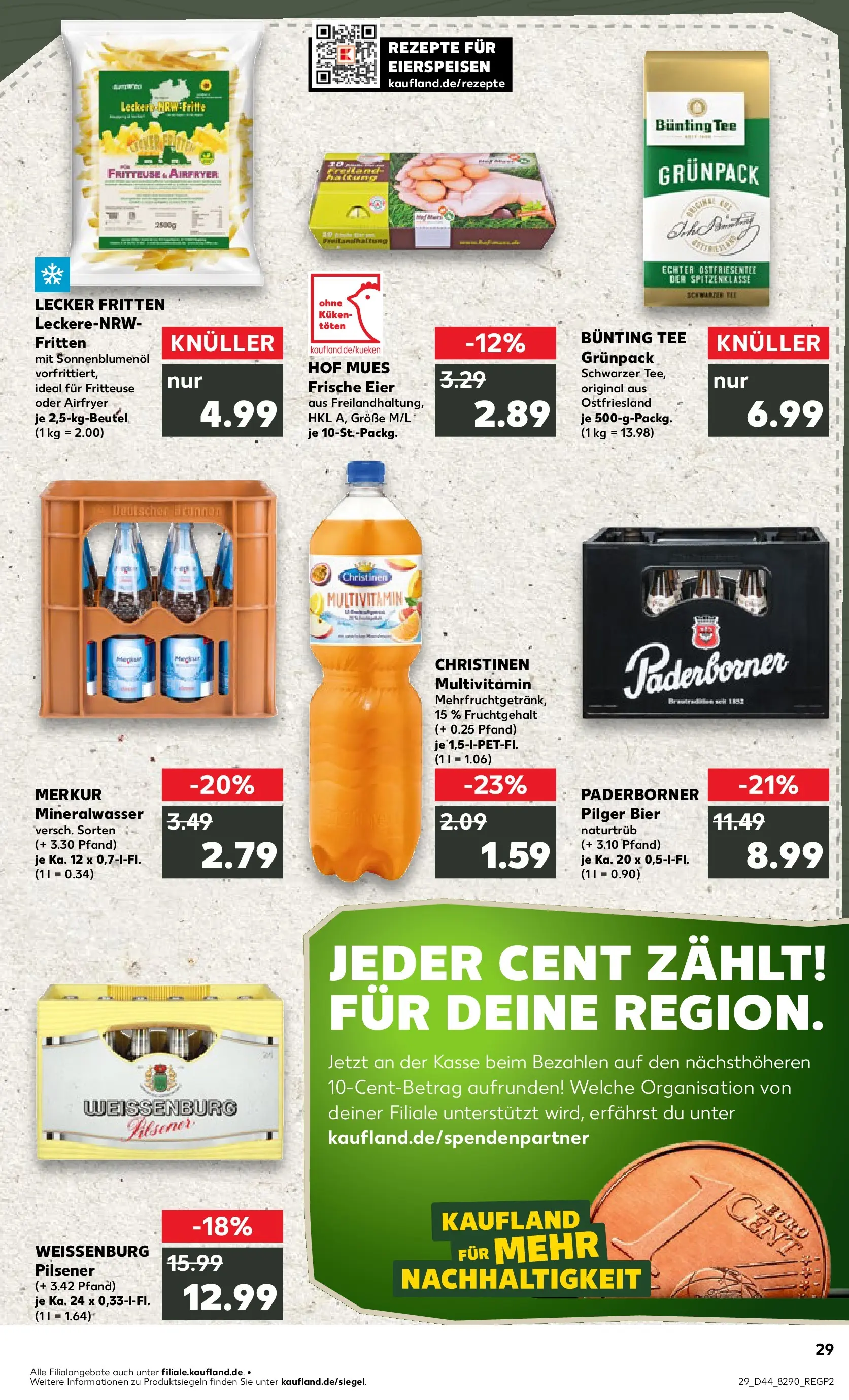 Prospekt Kaufland ab 03.11.2025 » Angebote und Werbung Online | Seite: 29 | Produkte: Eier, Bier, Tee, Fritteuse Prospekt Kaufland ab 03.11.2025 » Angebote Online zum Blättern | Seite: 29 | Produkte: Eier, Bier, Tee, Fritteuse
