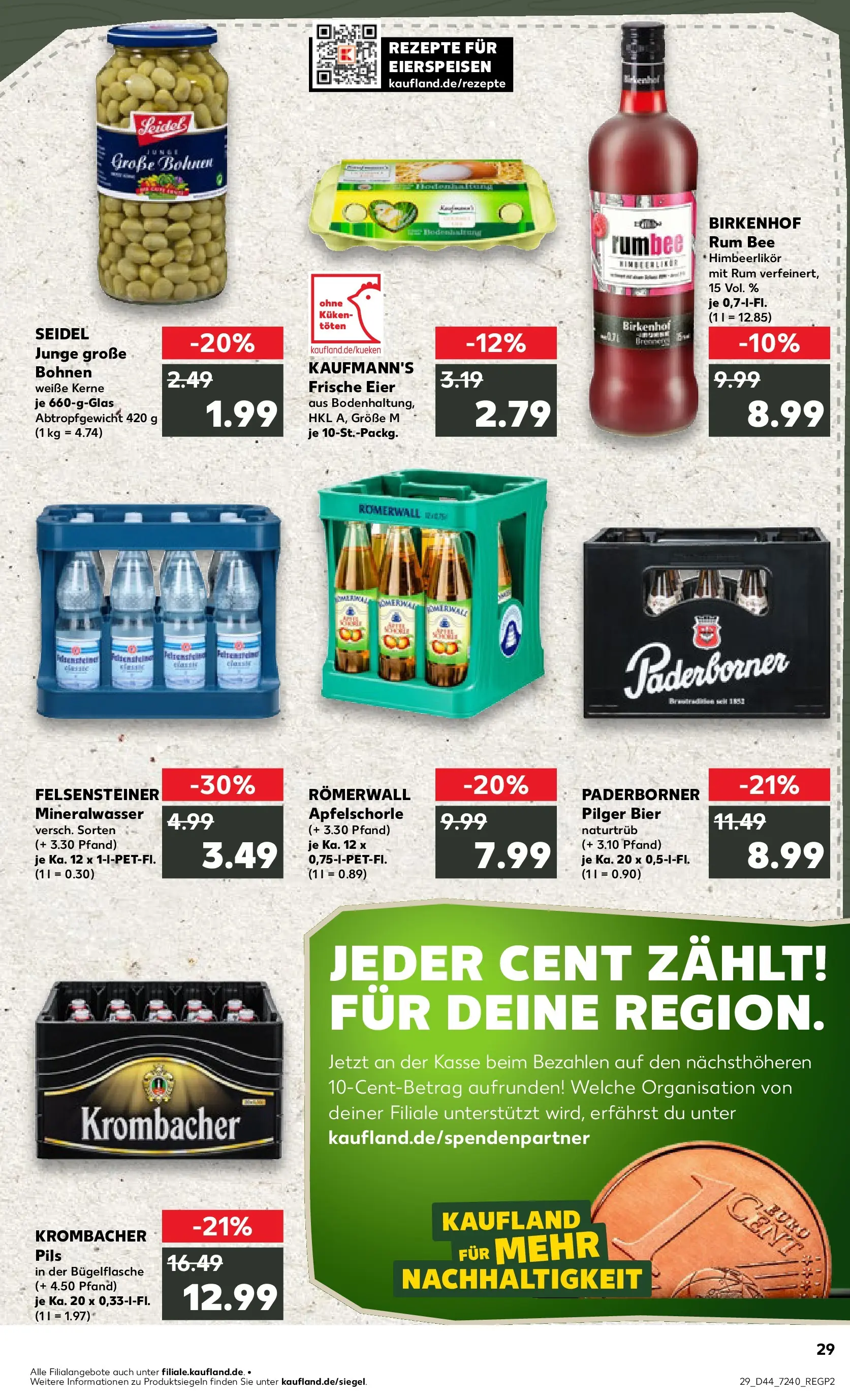 Prospekt Kaufland ab 03.11.2025 » Angebote Online zum Blättern | Seite: 29 | Produkte: Eier, Bier, Pils, Krombacher