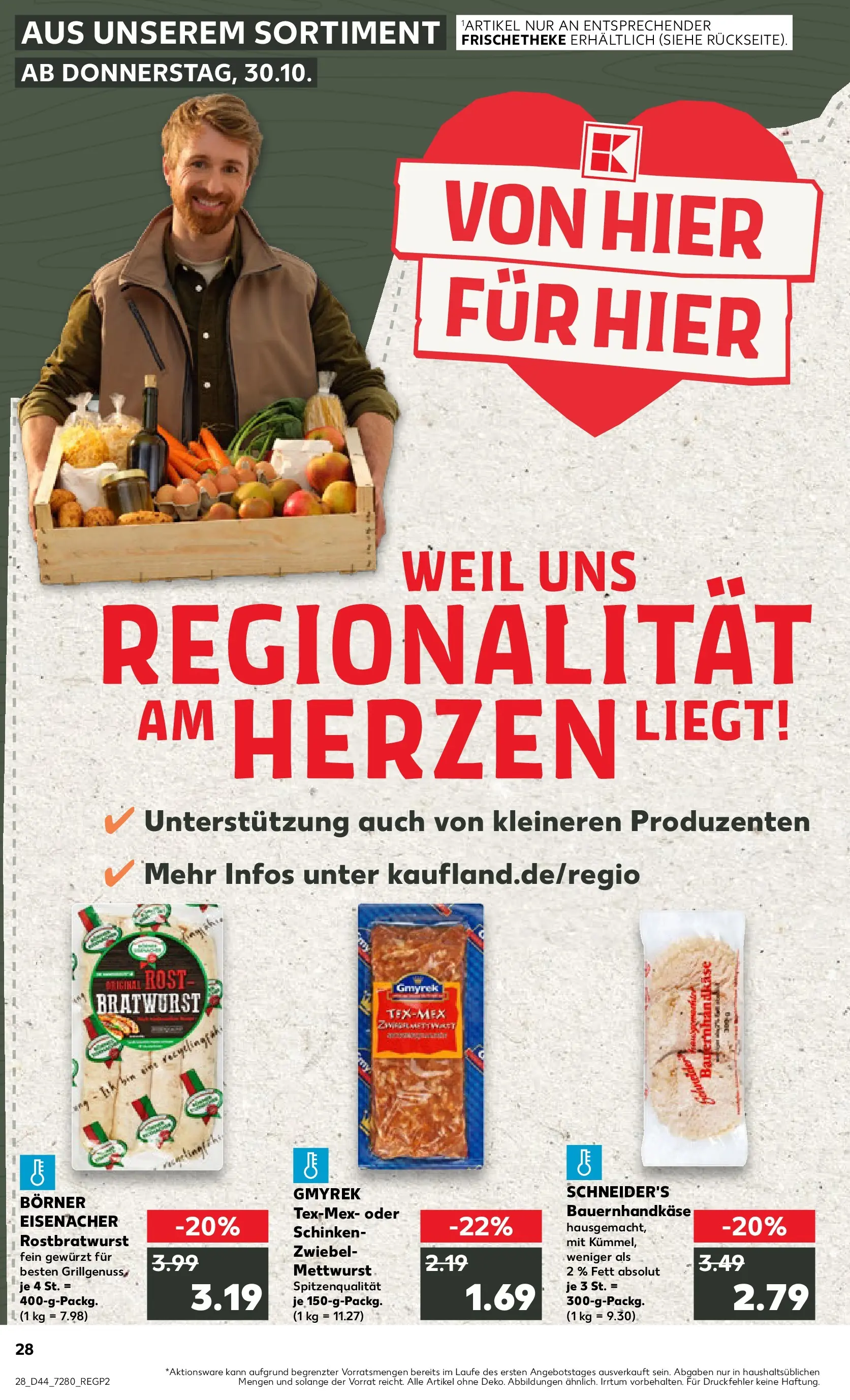 Prospekt Kaufland ab 03.11.2025 » Angebote Online zum Blättern | Seite: 28 | Produkte: Bratwurst, Schinken
