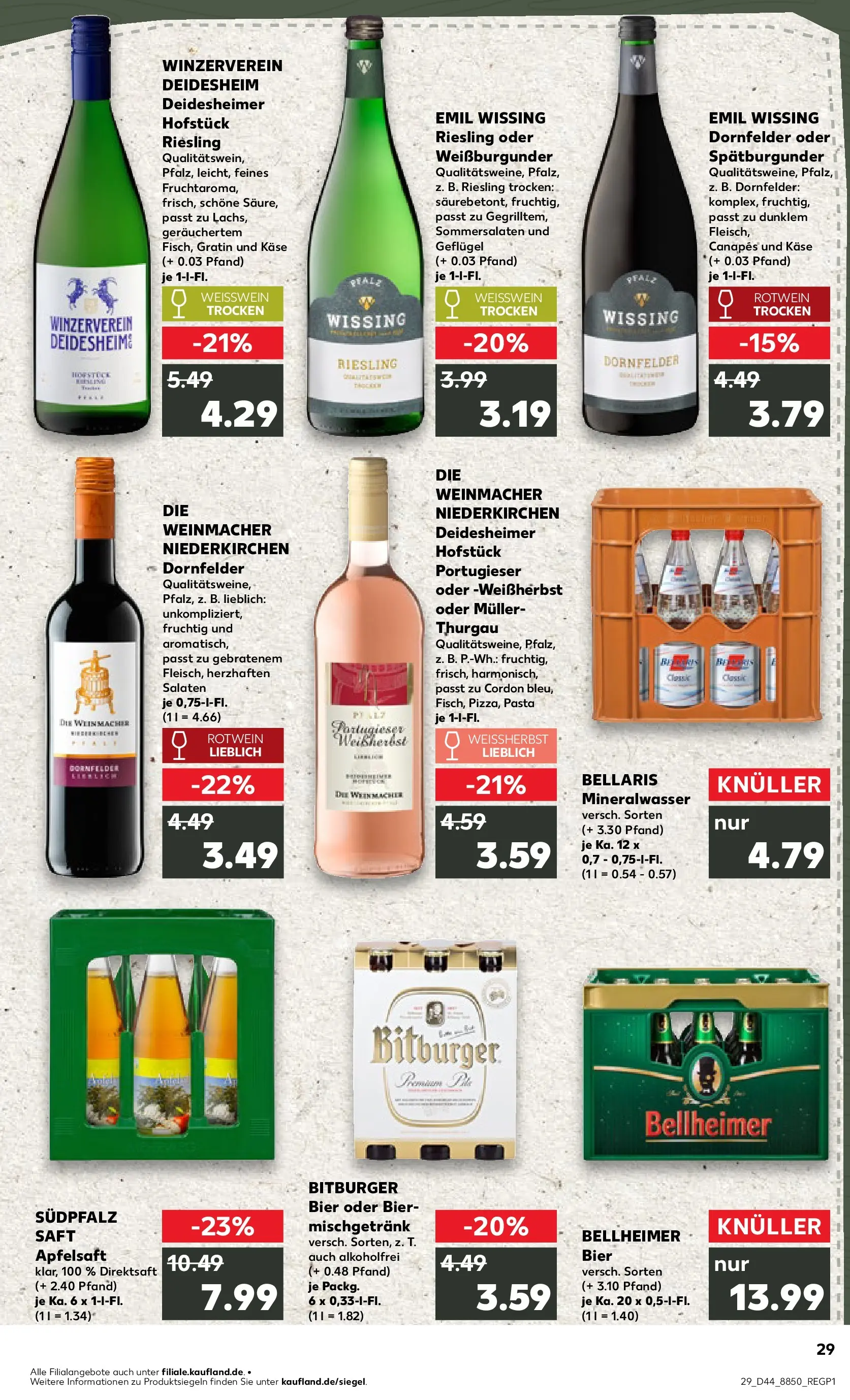 Prospekt Kaufland ab 03.11.2025 » Angebote und Werbung Online | Seite: 29 | Produkte: Käse, Rotwein, Pasta, Saft Prospekt Kaufland ab 03.11.2025 » Angebote Online zum Blättern | Seite: 29 | Produkte: Käse, Rotwein, Pasta, Saft