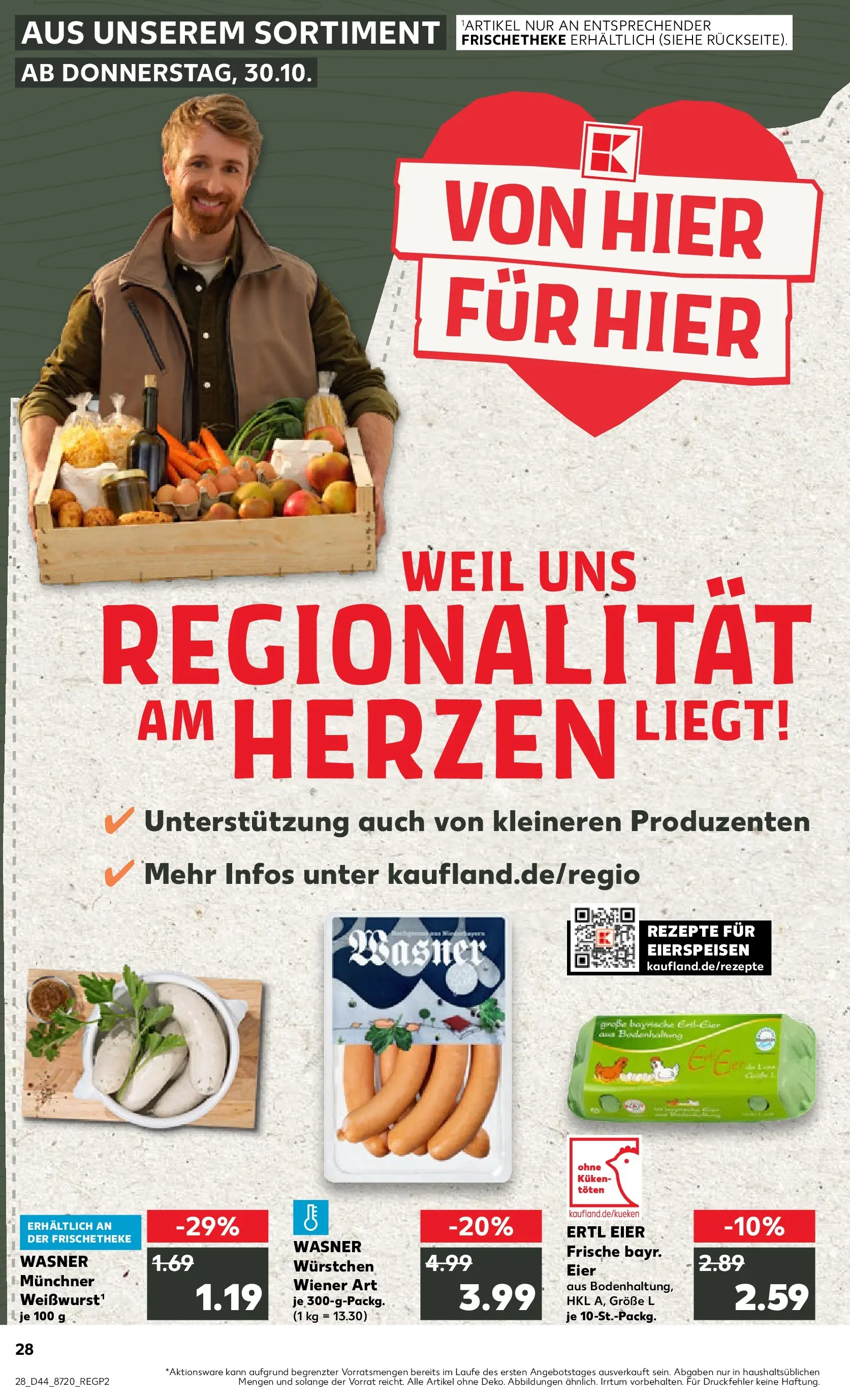 Prospekt Kaufland ab 03.11.2025 » Angebote und Werbung Online | Seite: 28 | Produkte: Eier, Weißwurst Prospekt Kaufland ab 03.11.2025 » Angebote Online zum Blättern | Seite: 28 | Produkte: Eier, Weißwurst