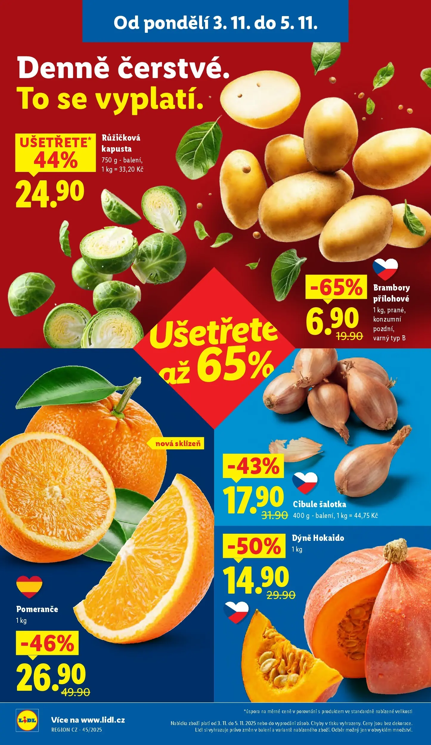 Lidl leták od 02.11.2025 - Nový akční leták | Strana: 10 | Produkty: Pomeranče, Dýně, Kapusta, Cibule