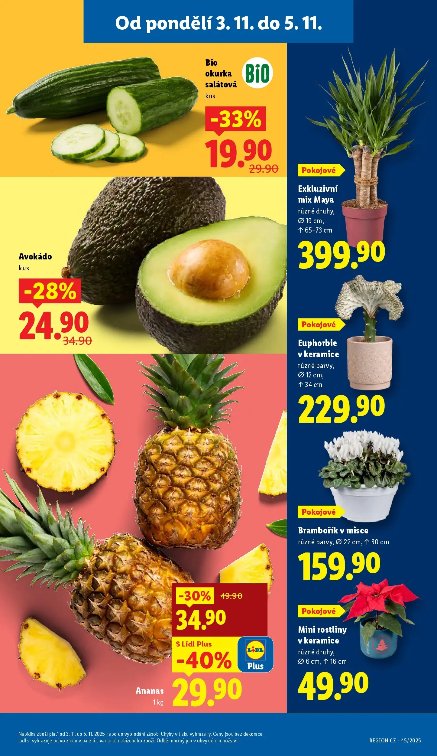 Lidl leták od 02.11.2025 - Nový akční leták | Strana: 11 | Produkty: Ananas, Rostliny, Avokádo, Okurka