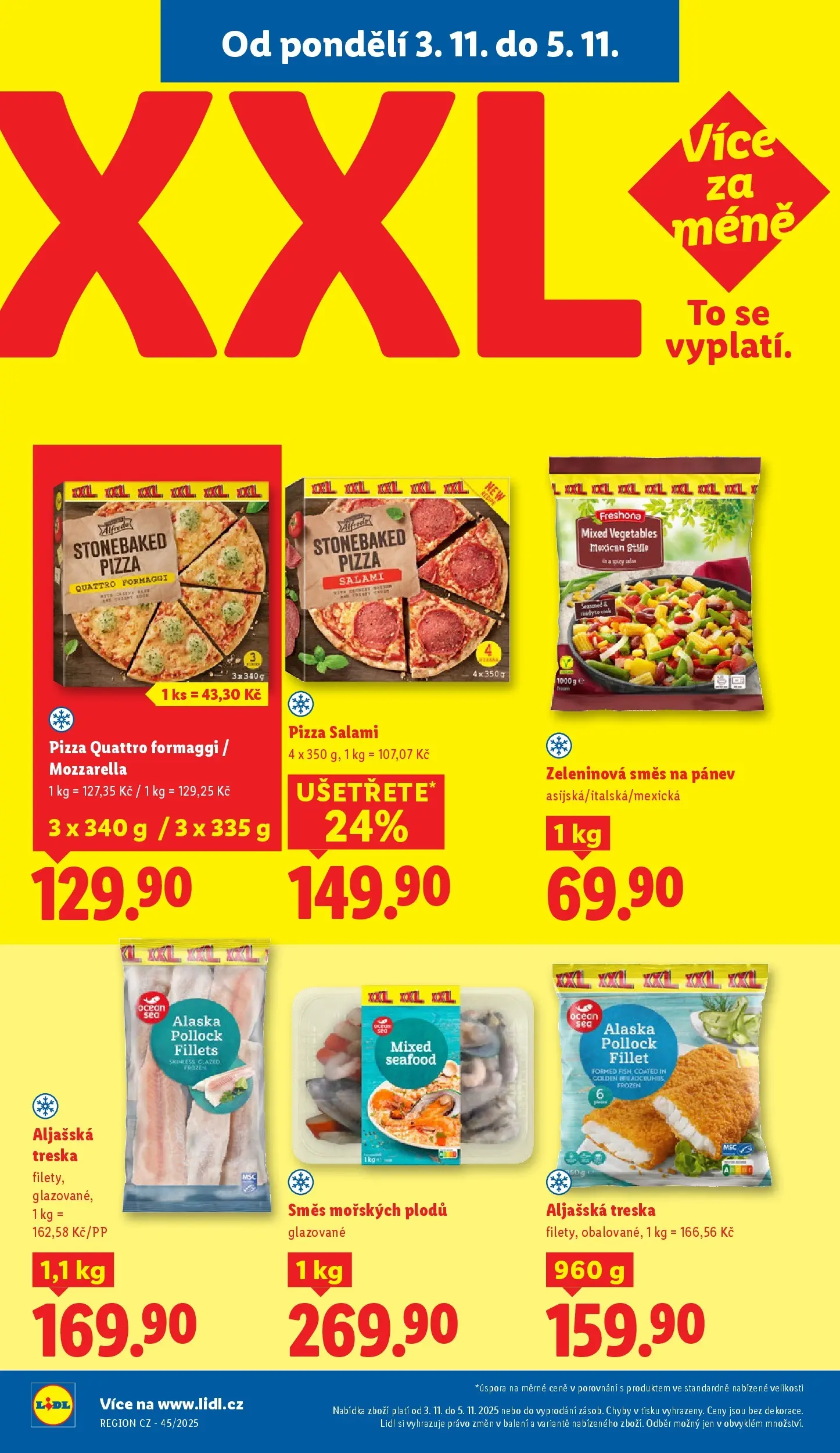 Lidl leták od 02.11.2025 - Nový akční leták | Strana: 14 | Produkty: Pizza Quattro Formaggi, Pizza, Treska, Pánev