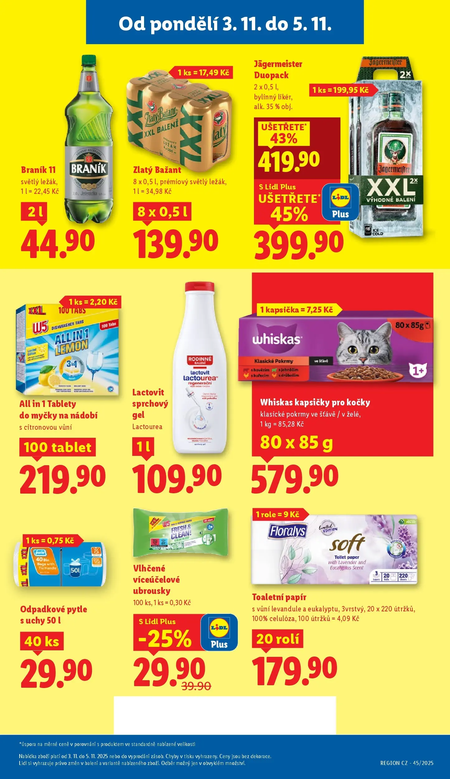 Lidl leták od 02.11.2025 - Nový akční leták | Strana: 19 | Produkty: Sprchový gel, Jägermeister, Tablet, Ubrousky