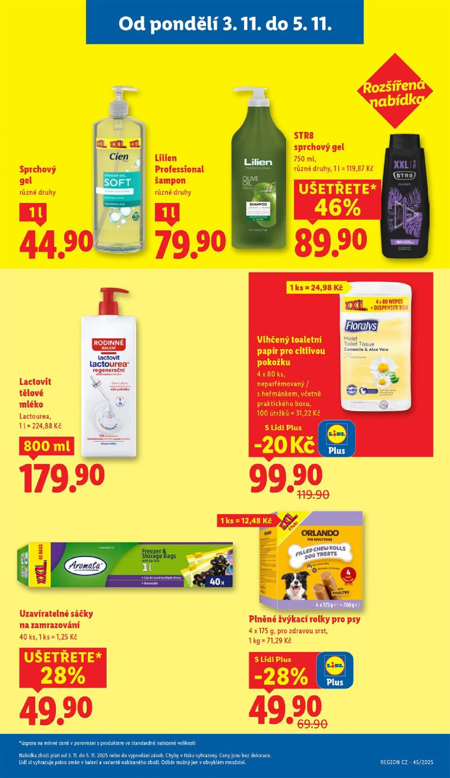 Lidl leták od 02.11.2025 - Nový akční leták | Strana: 23 | Produkty: Tělové mléko, Body, Lactovit tělové mléko, Šampon