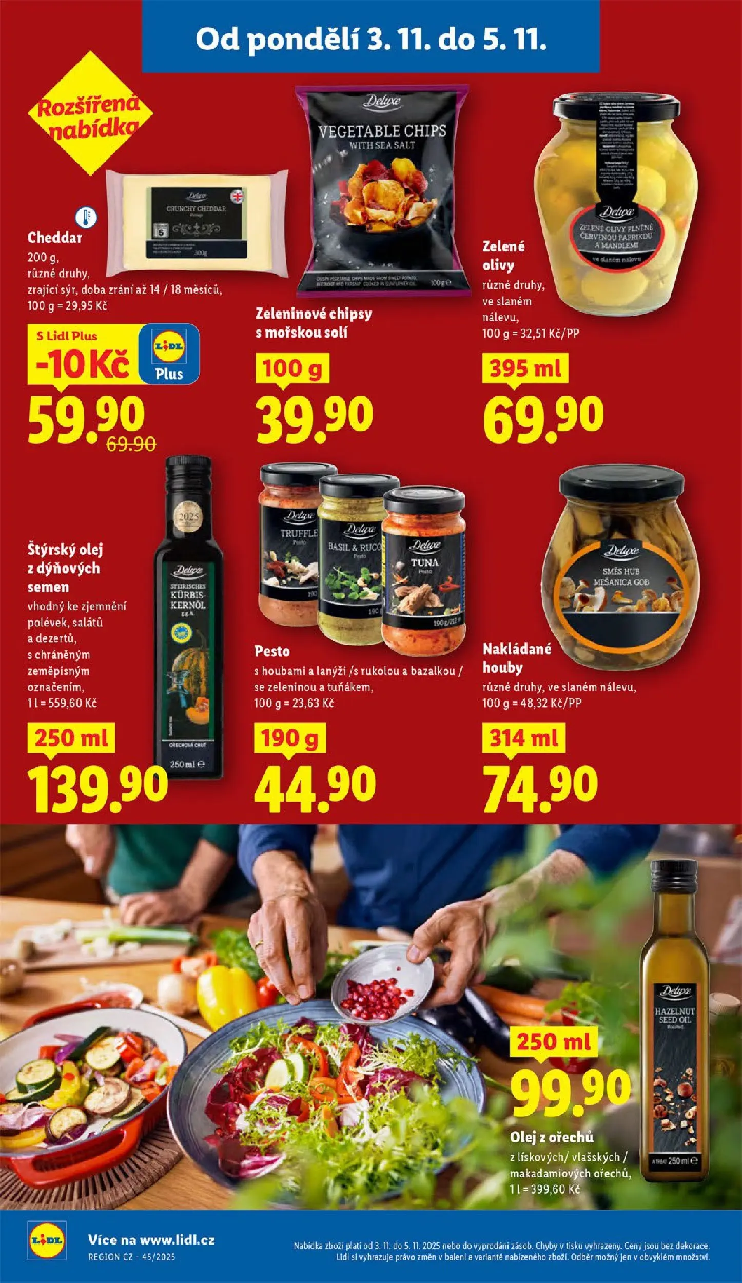 Lidl leták od 02.11.2025 - Nový akční leták | Strana: 26 | Produkty: Deluxe, Pesto, Olivy, Cheddar