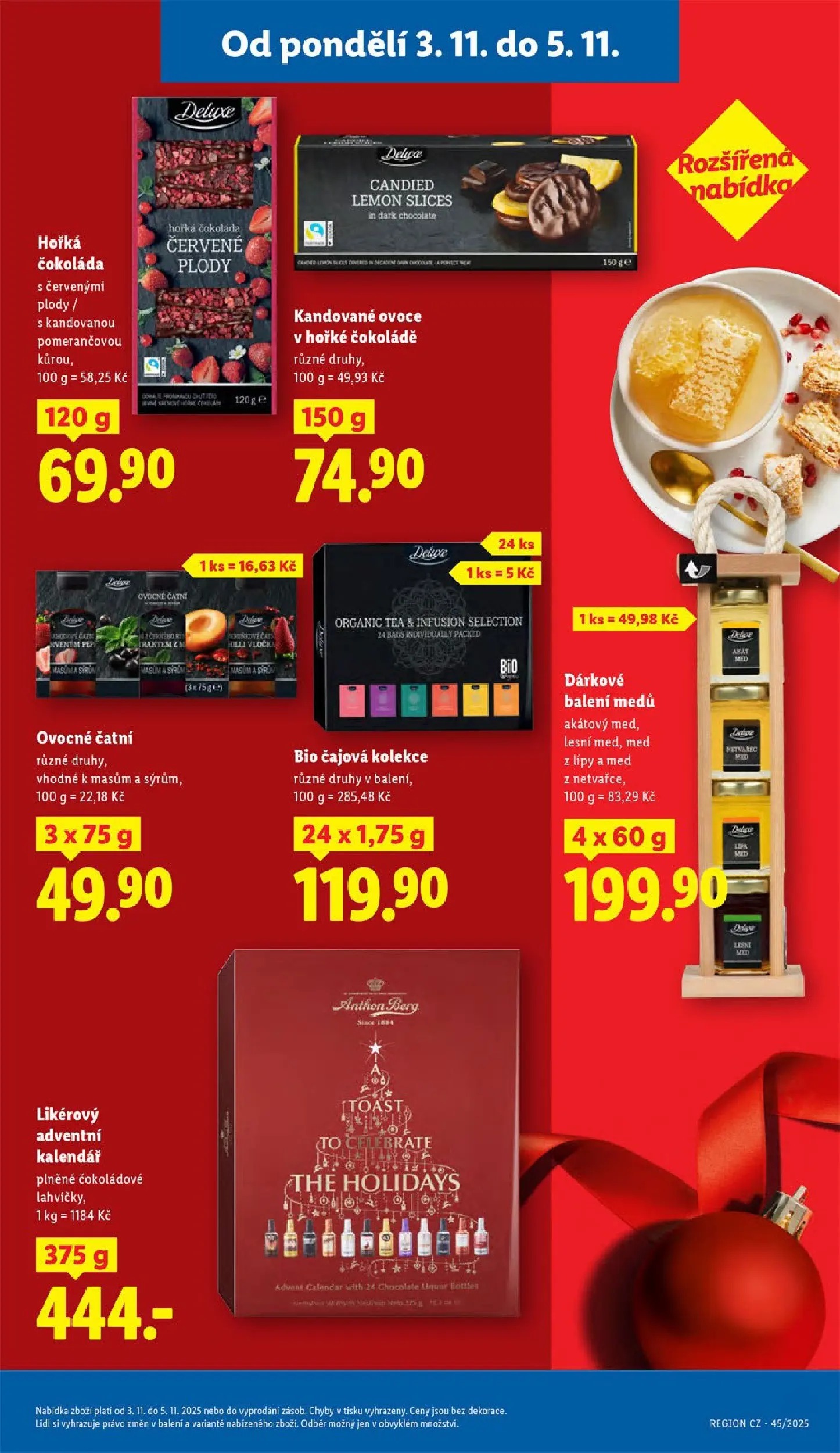 Lidl leták od 02.11.2025 - Nový akční leták | Strana: 27 | Produkty: Med, Adventní kalendář, Horká čokoláda, Kandované ovoce