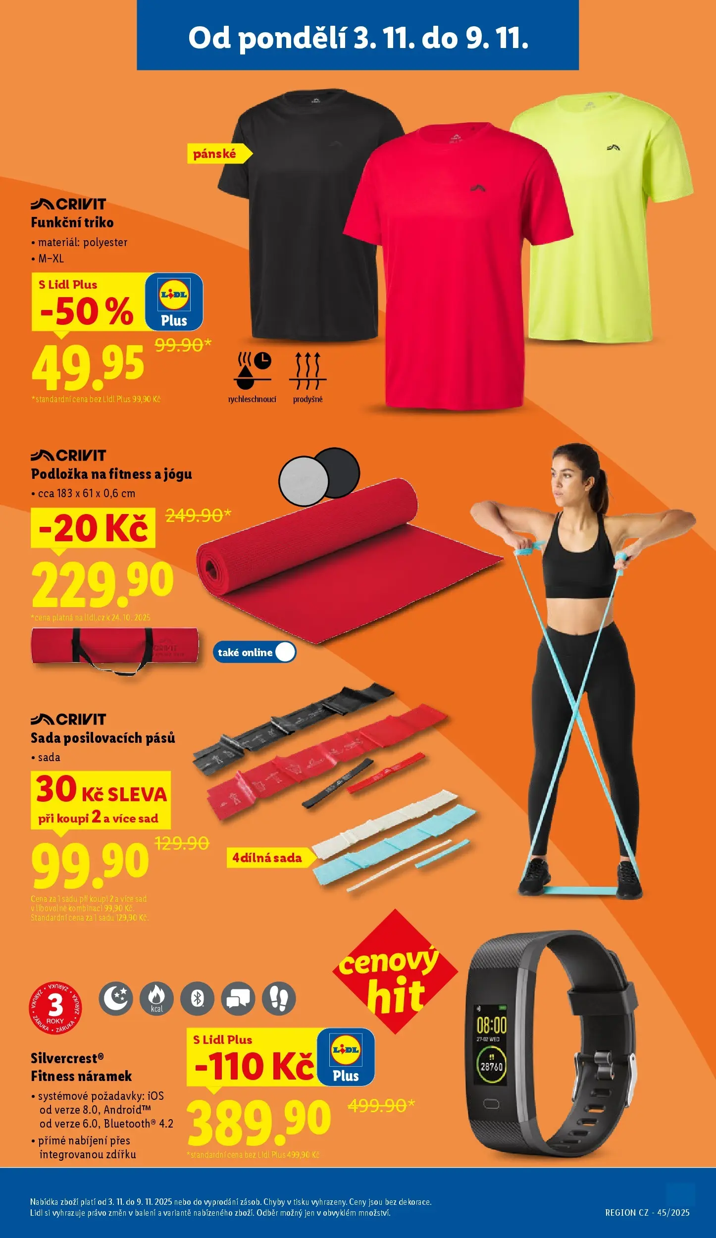 Lidl leták od 02.11.2025 - Nový akční leták | Strana: 37 | Produkty: Fitness náramek, Funkční triko