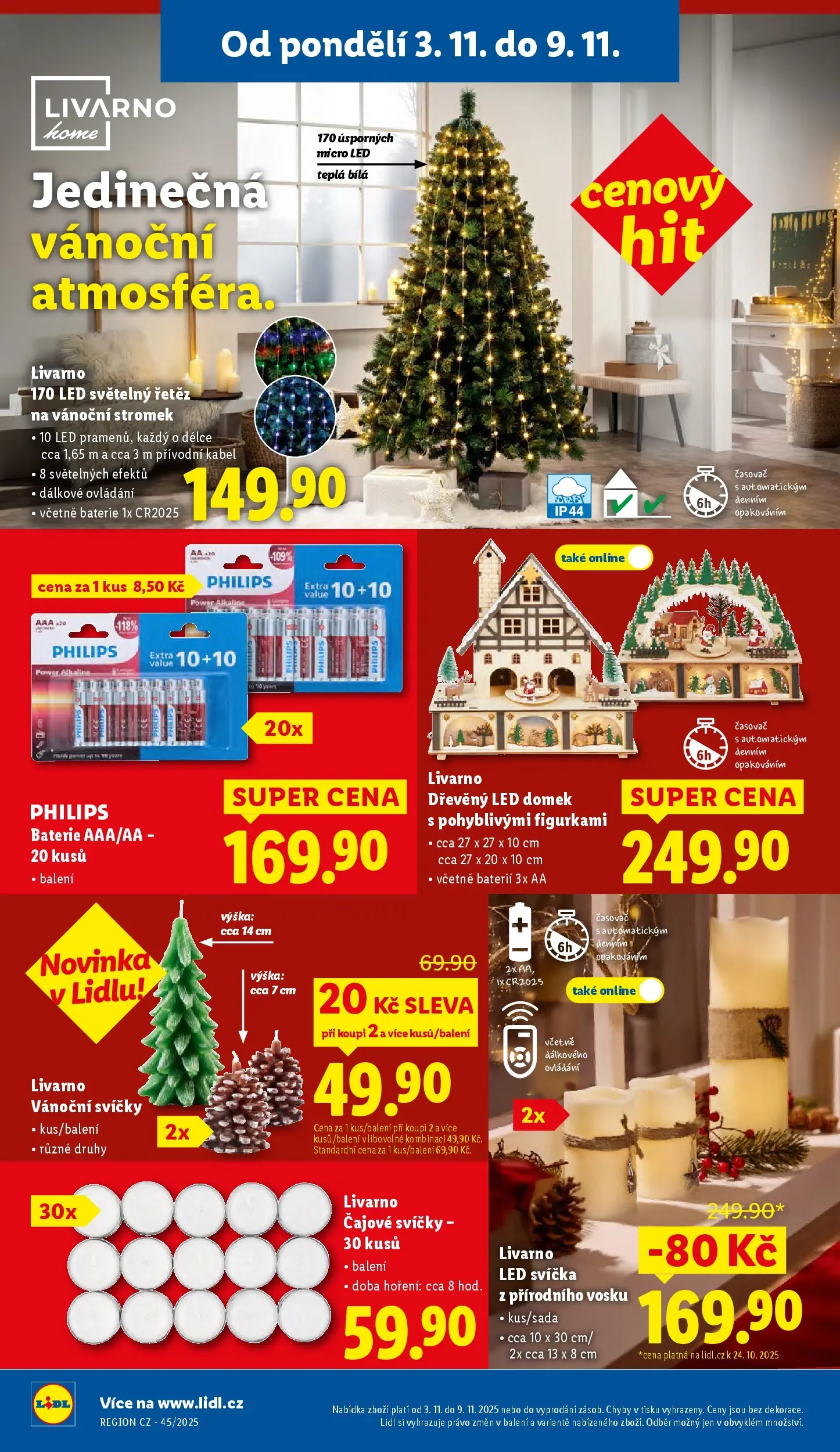 Lidl leták od 02.11.2025 - Nový akční leták | Strana: 38 | Produkty: Čajové svíčky, Časovač, Baterie, LED